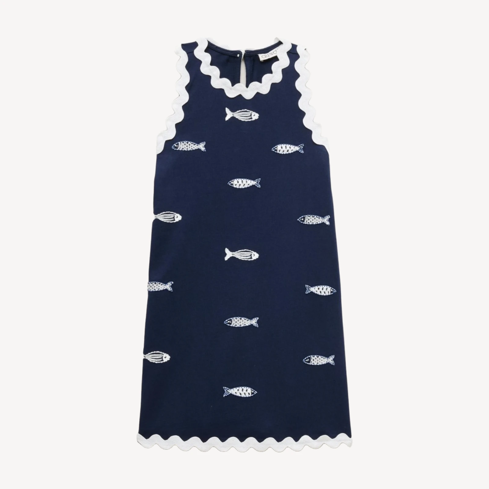 Girls' beaded fish shift dress in jersey