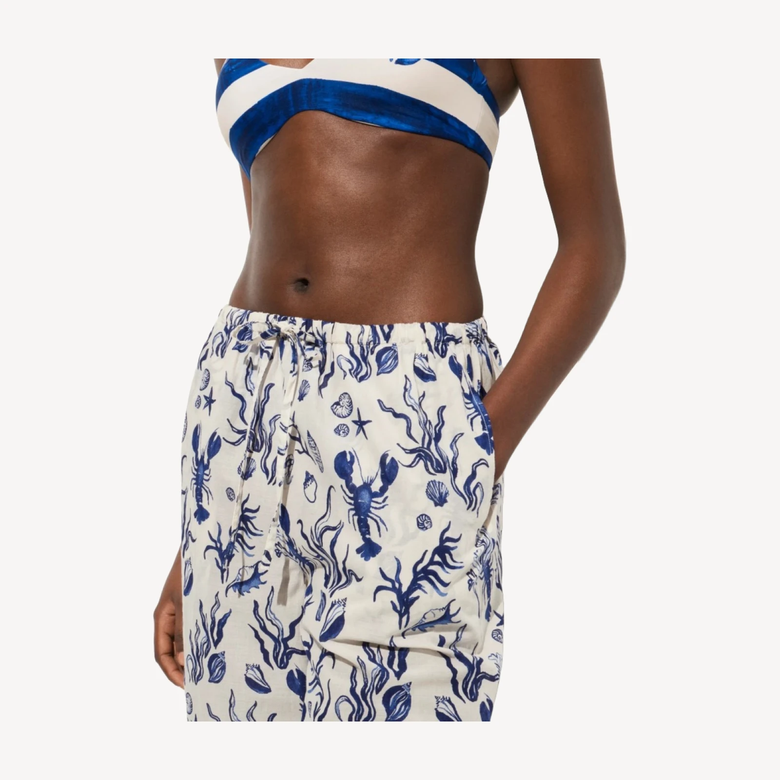 Beach pant in seashell print