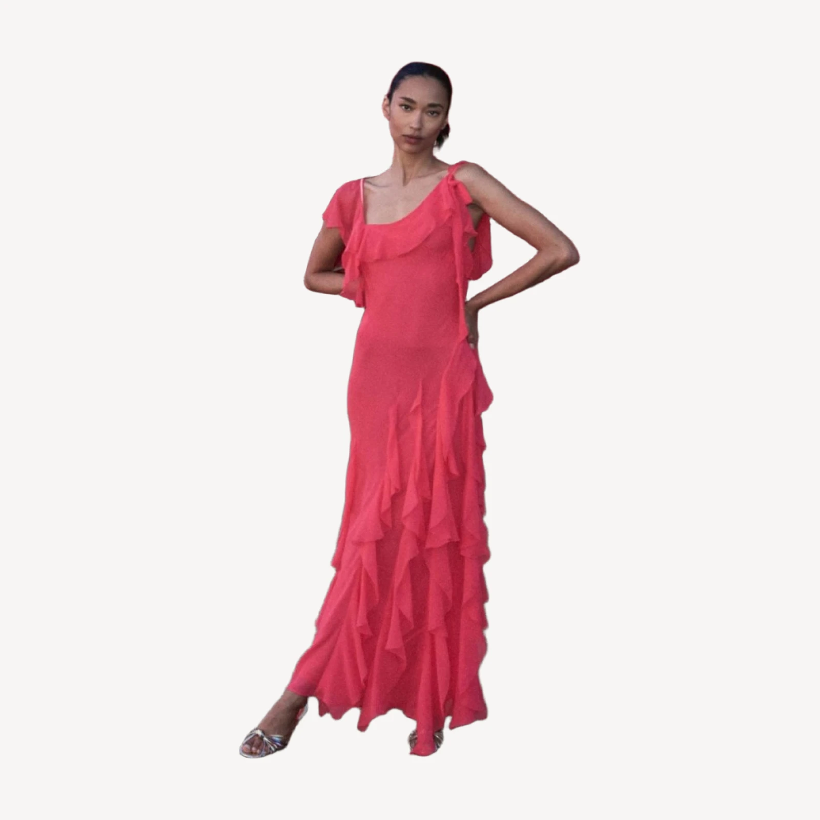 ZELIA DRESS -- BOUGAINVILLEA