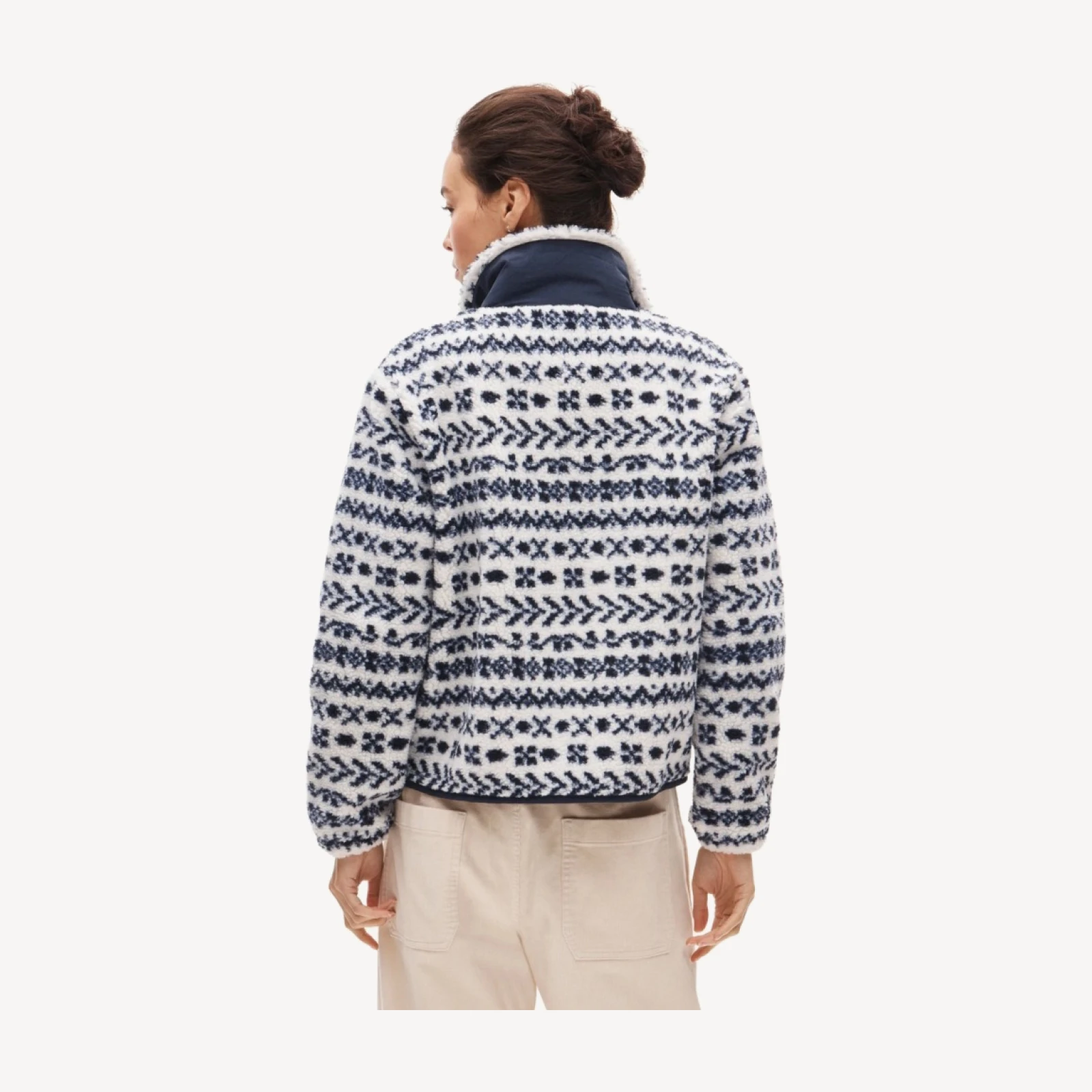Sherpa zip-up jacket in jacquard