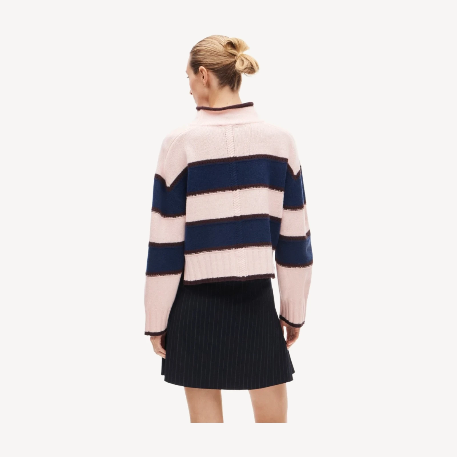 Vintage wool Rollneck™ sweater in rugby stripe