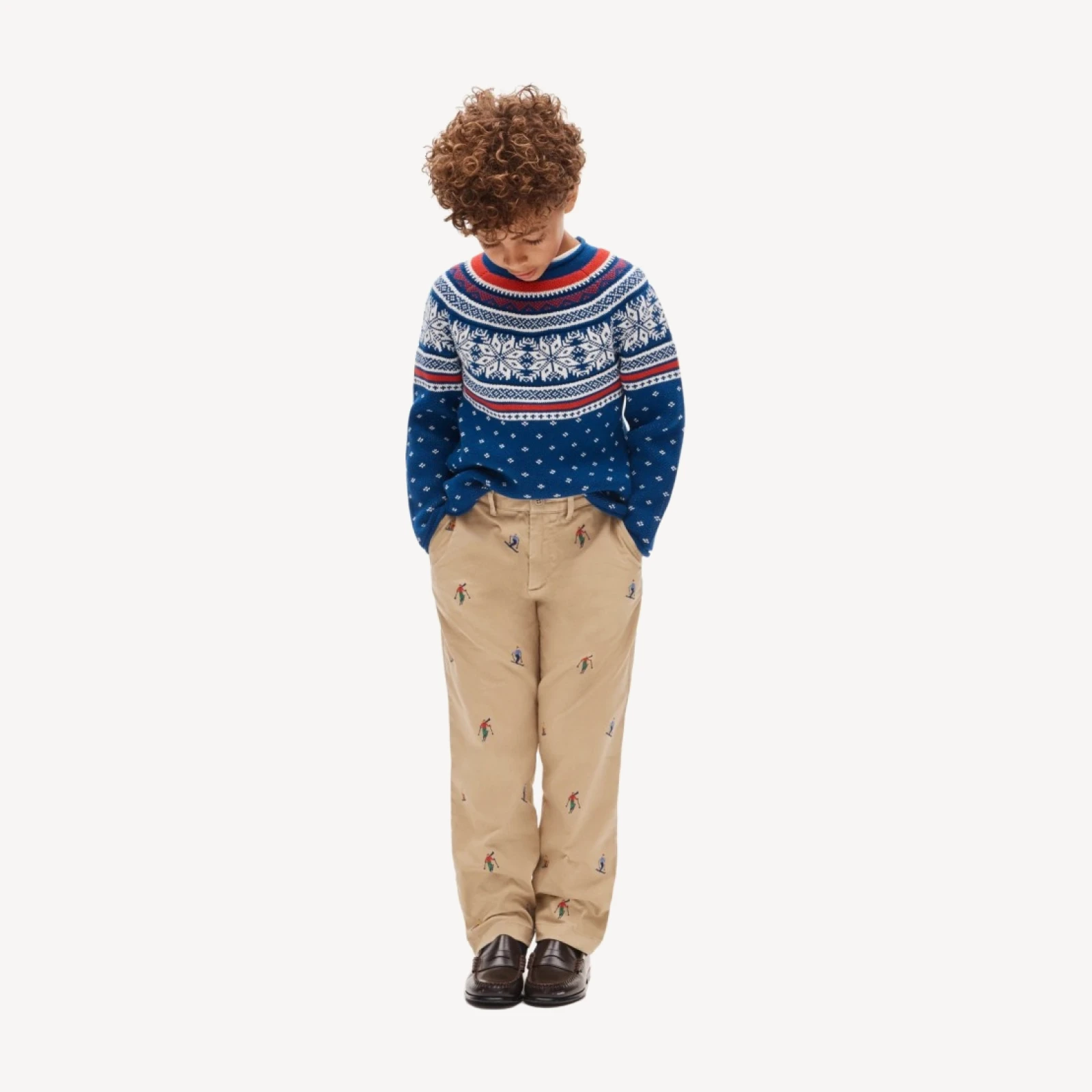 Boys' slim-fit critter chino pant