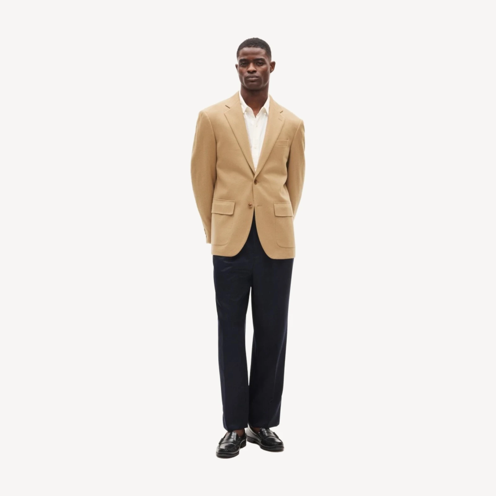 Blazer in Italian wool doeskin