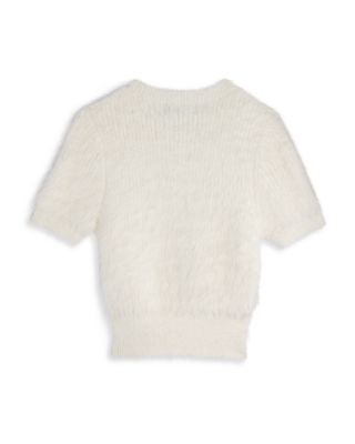 Aqua Girls' Crewneck Embellished Eyelash Sweater, Big Kid - Exclusive