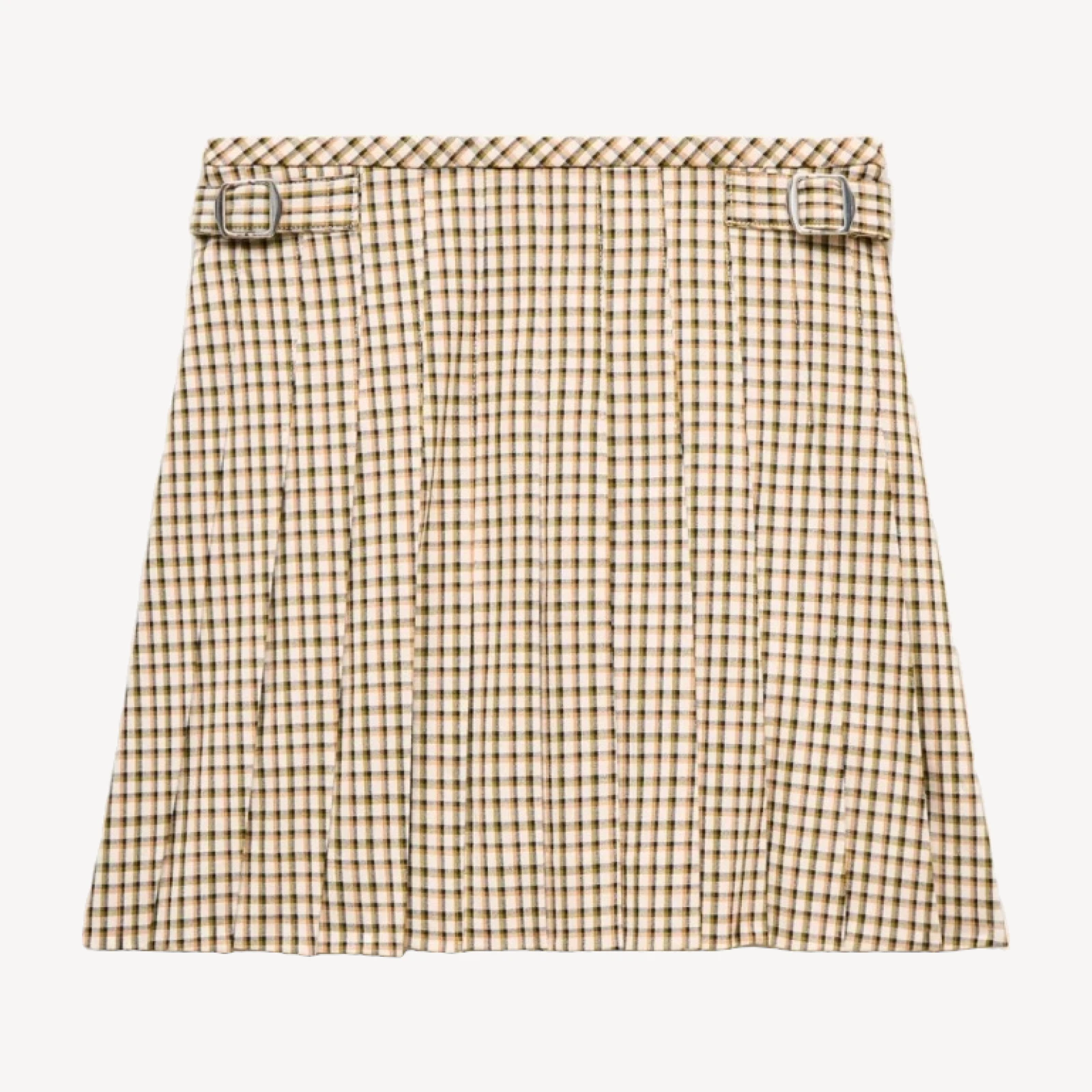 Ivy mini skirt in plaid Gramercy suiting