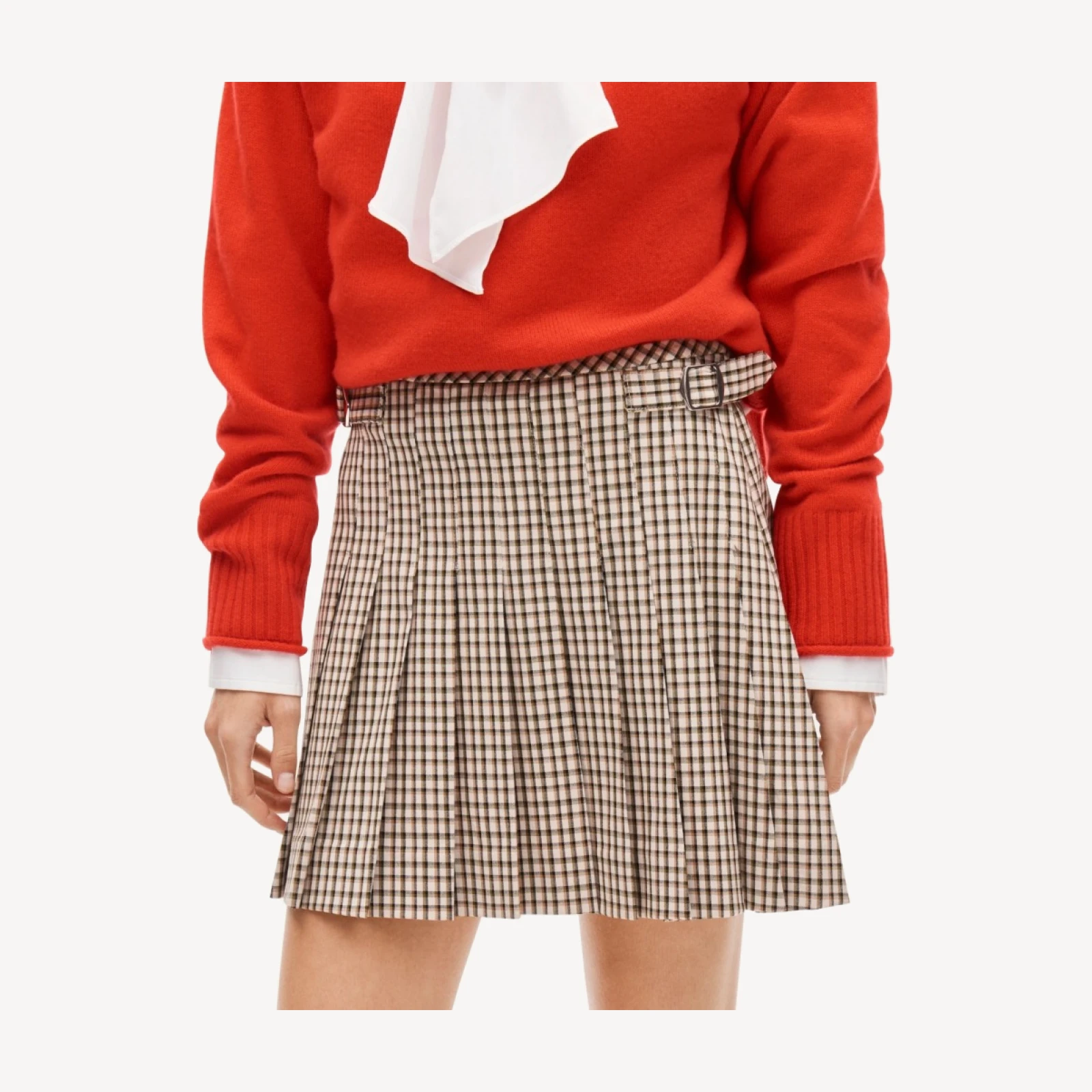 Ivy mini skirt in plaid Gramercy suiting