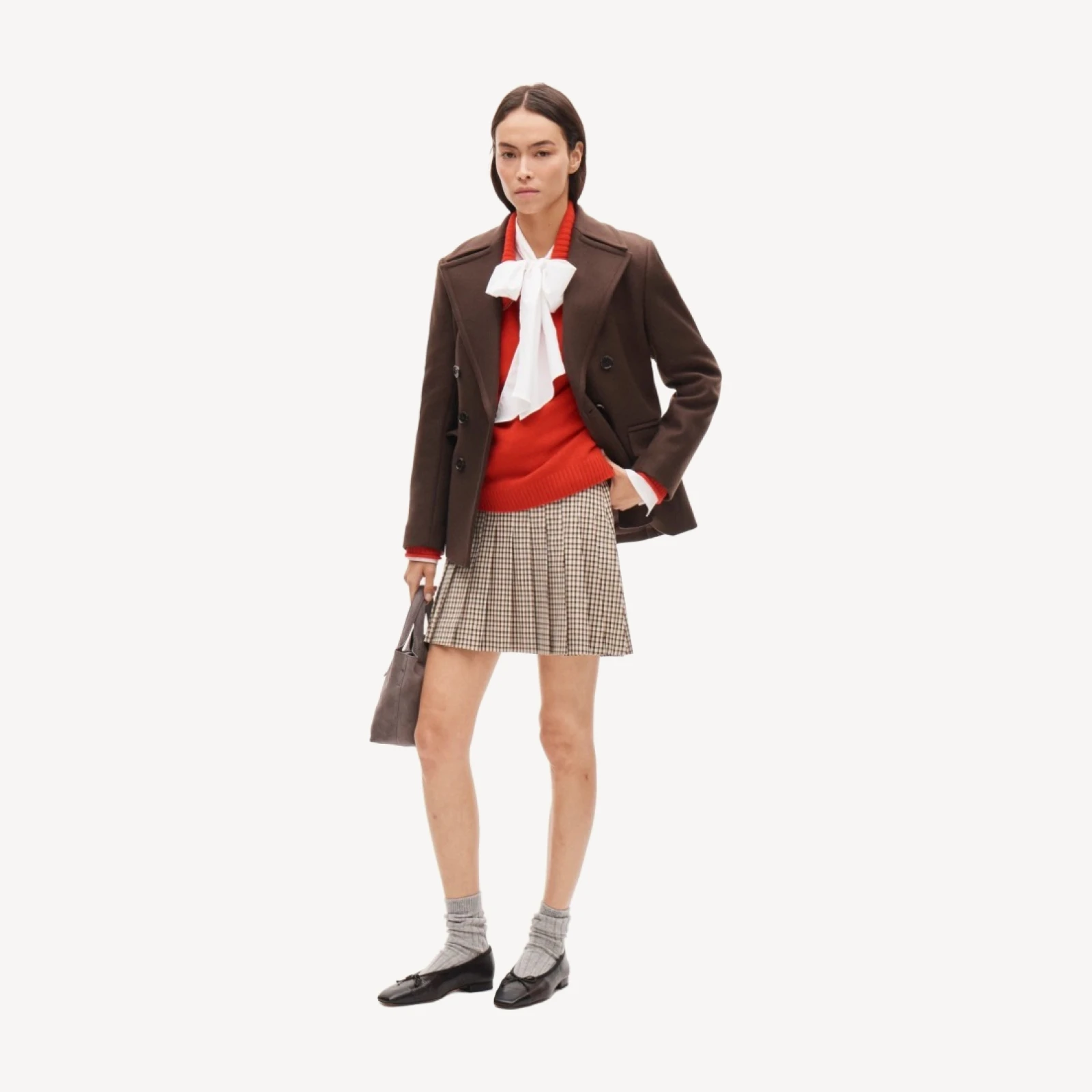 Ivy mini skirt in plaid Gramercy suiting