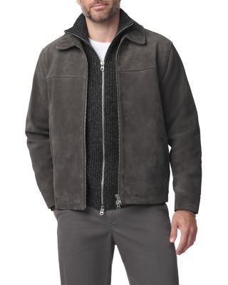 Joe's Jeans Suede Leather Zip Jacket