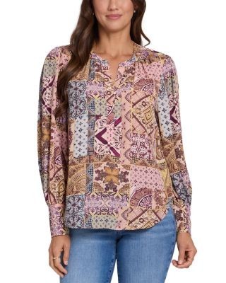 Nydj Annie Long Sleeve Peasant Blouse