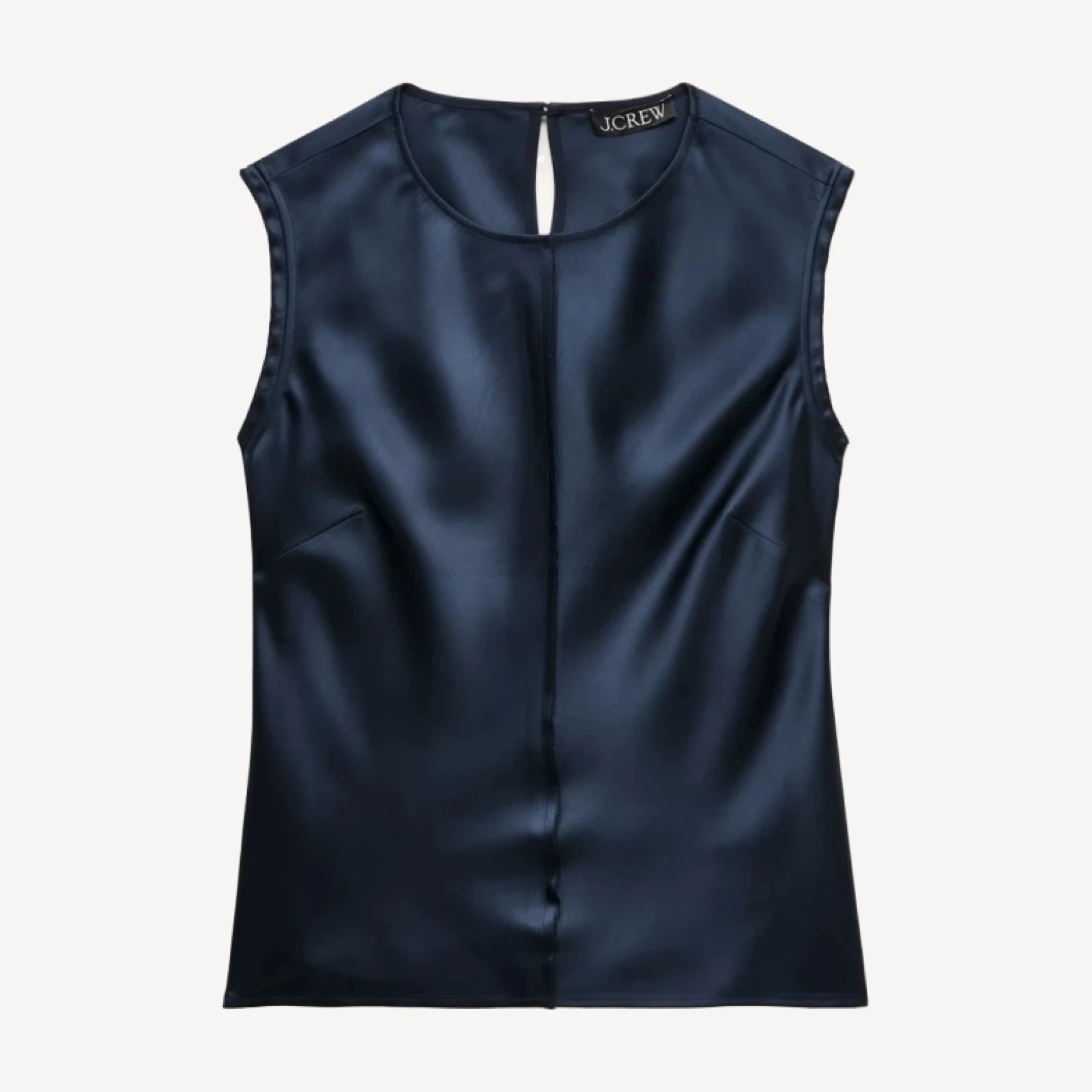 Shell top in double-faced satin