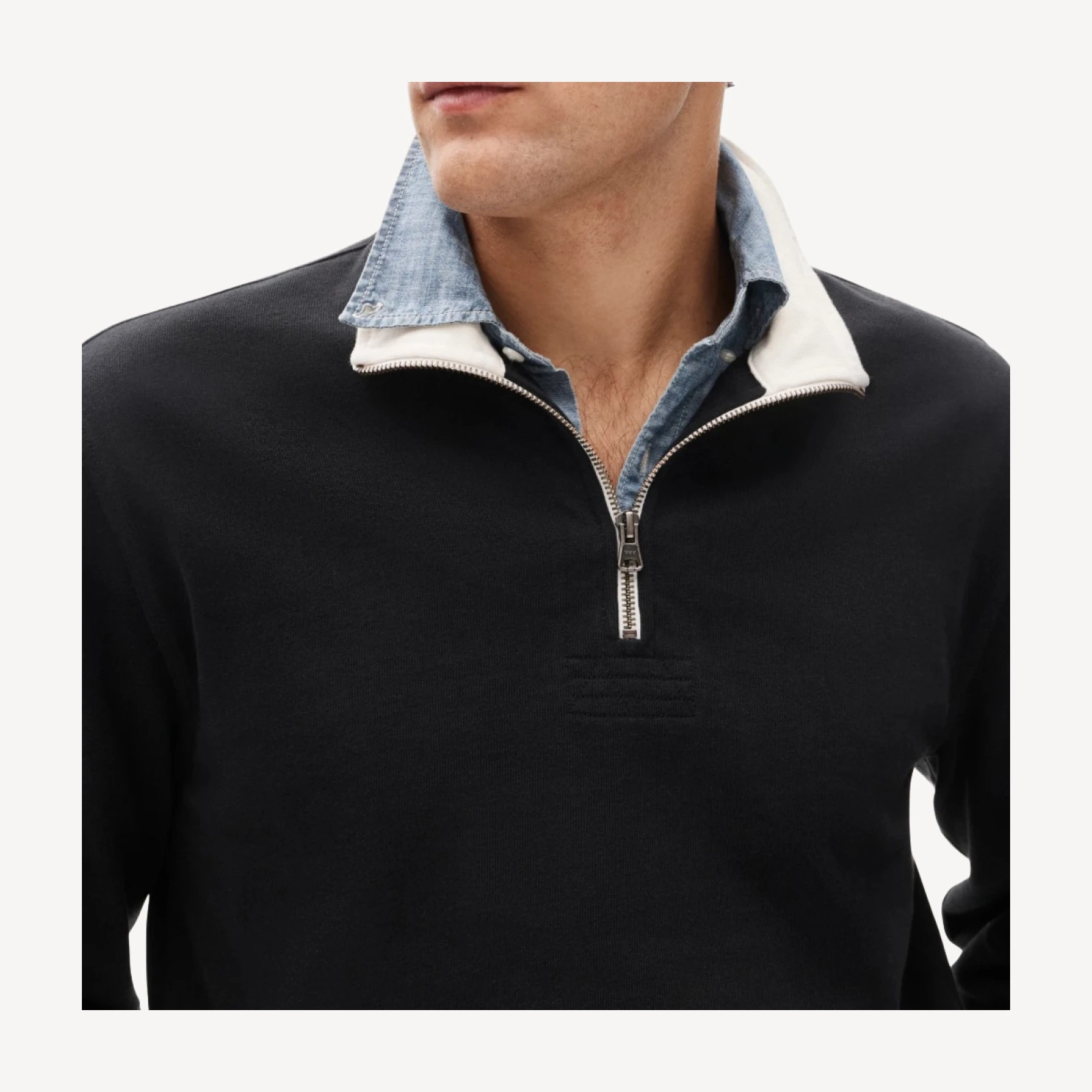 Quarter-zip rugby shirt