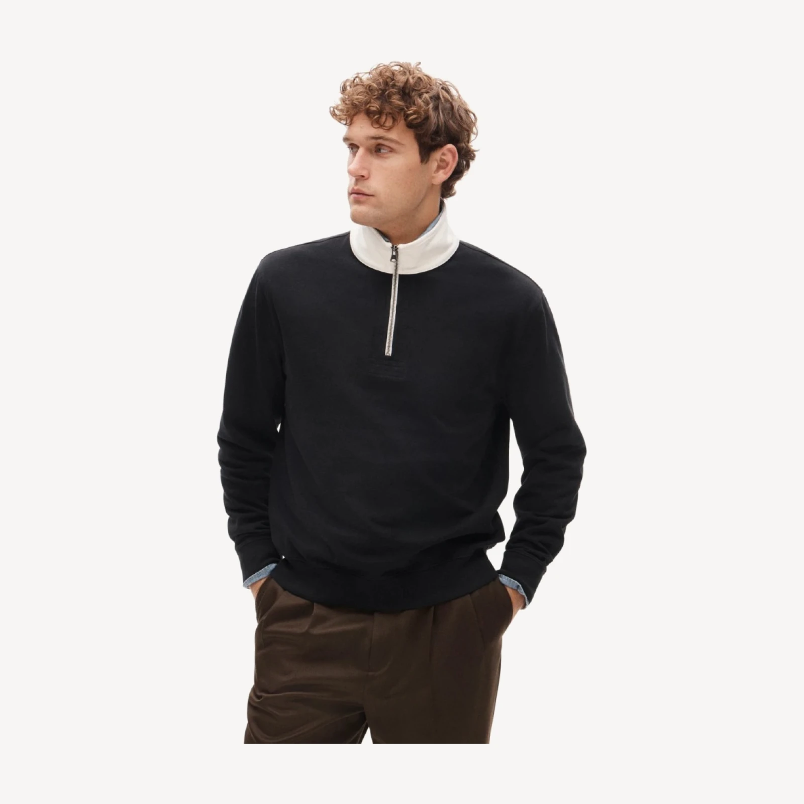 Quarter-zip rugby shirt