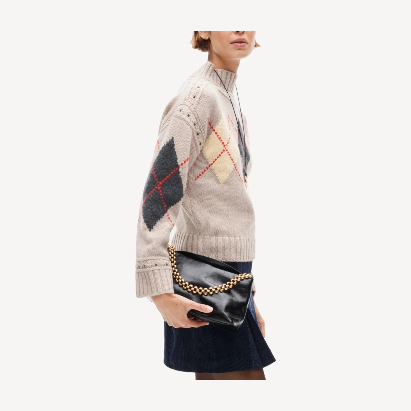 Berkeley small shoulder bag in leather with chain strap