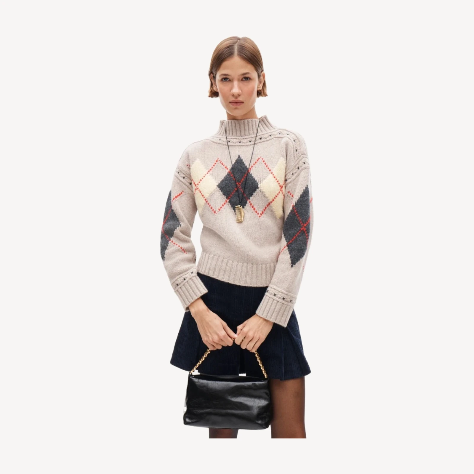 Berkeley small shoulder bag in leather with chain strap