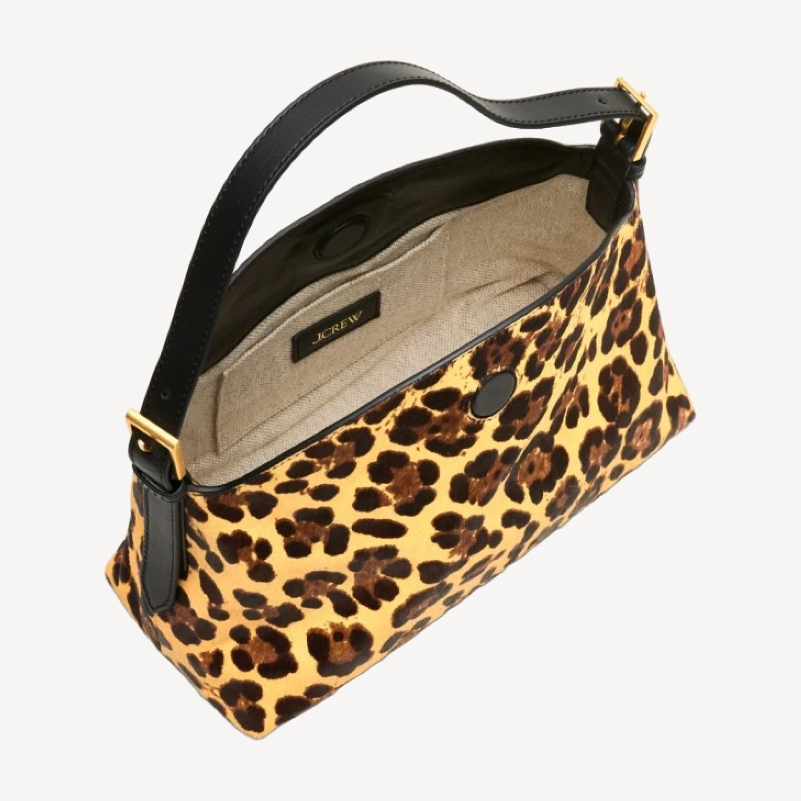 Berkeley small shoulder bag in leopard-print calf hair