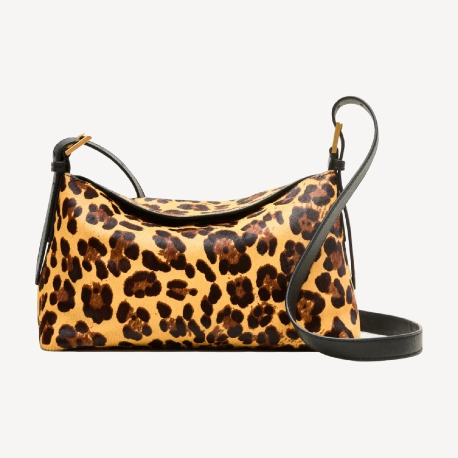 Berkeley small shoulder bag in leopard-print calf hair