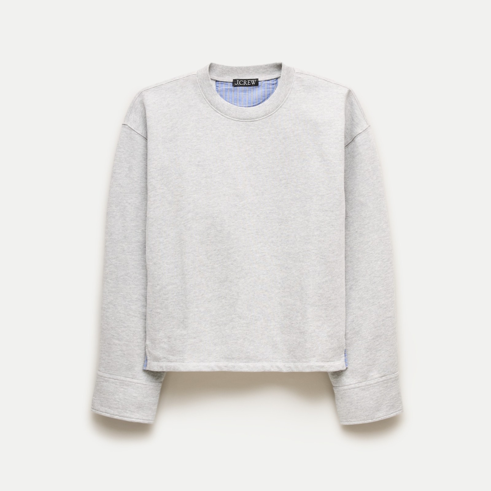 Vintage fleece crewneck sweatshirt with contrast cuffs