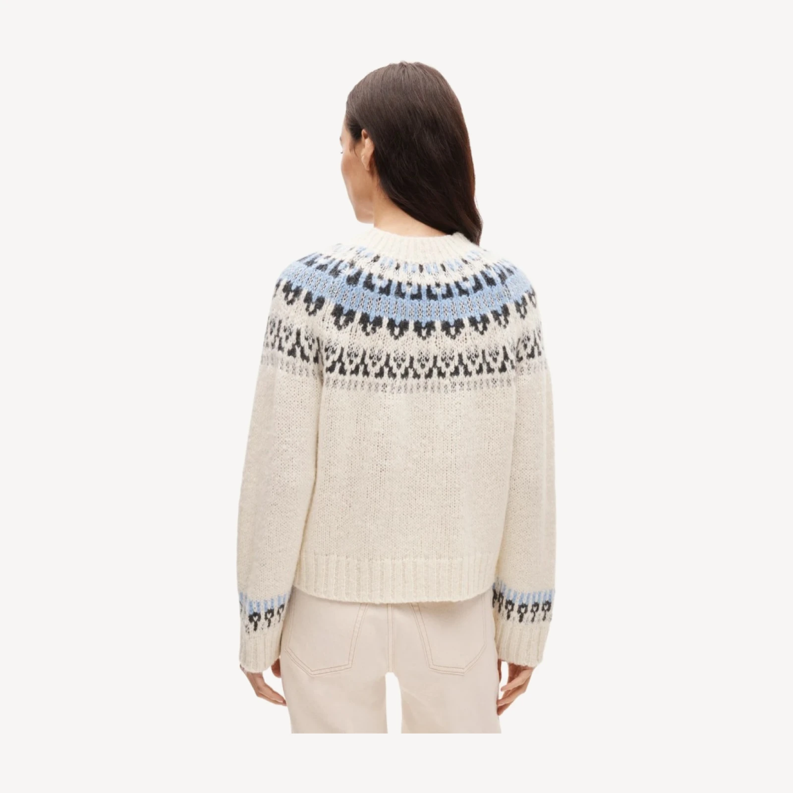 Fair Isle mockneck sweater