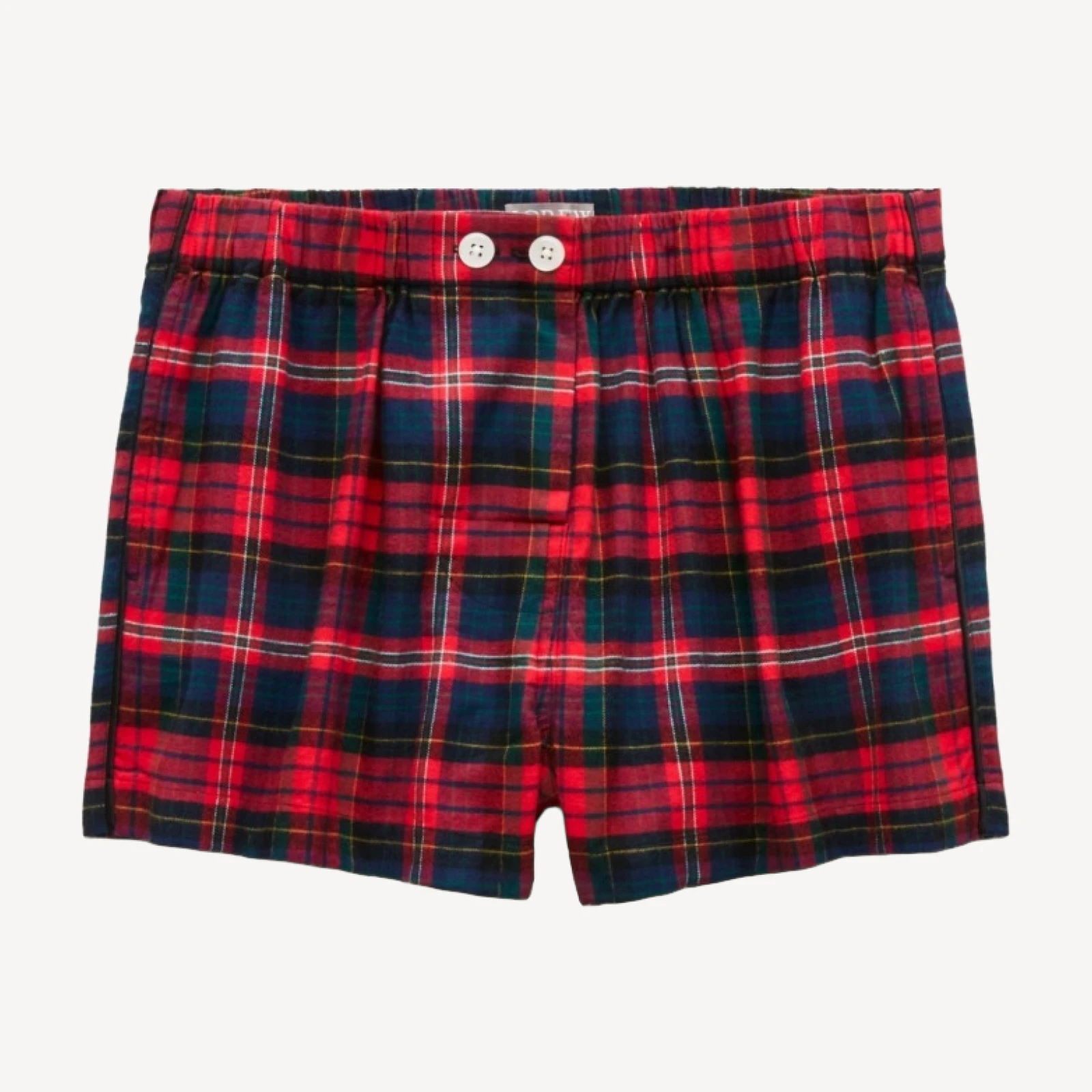 Flannel boxer short in plaid