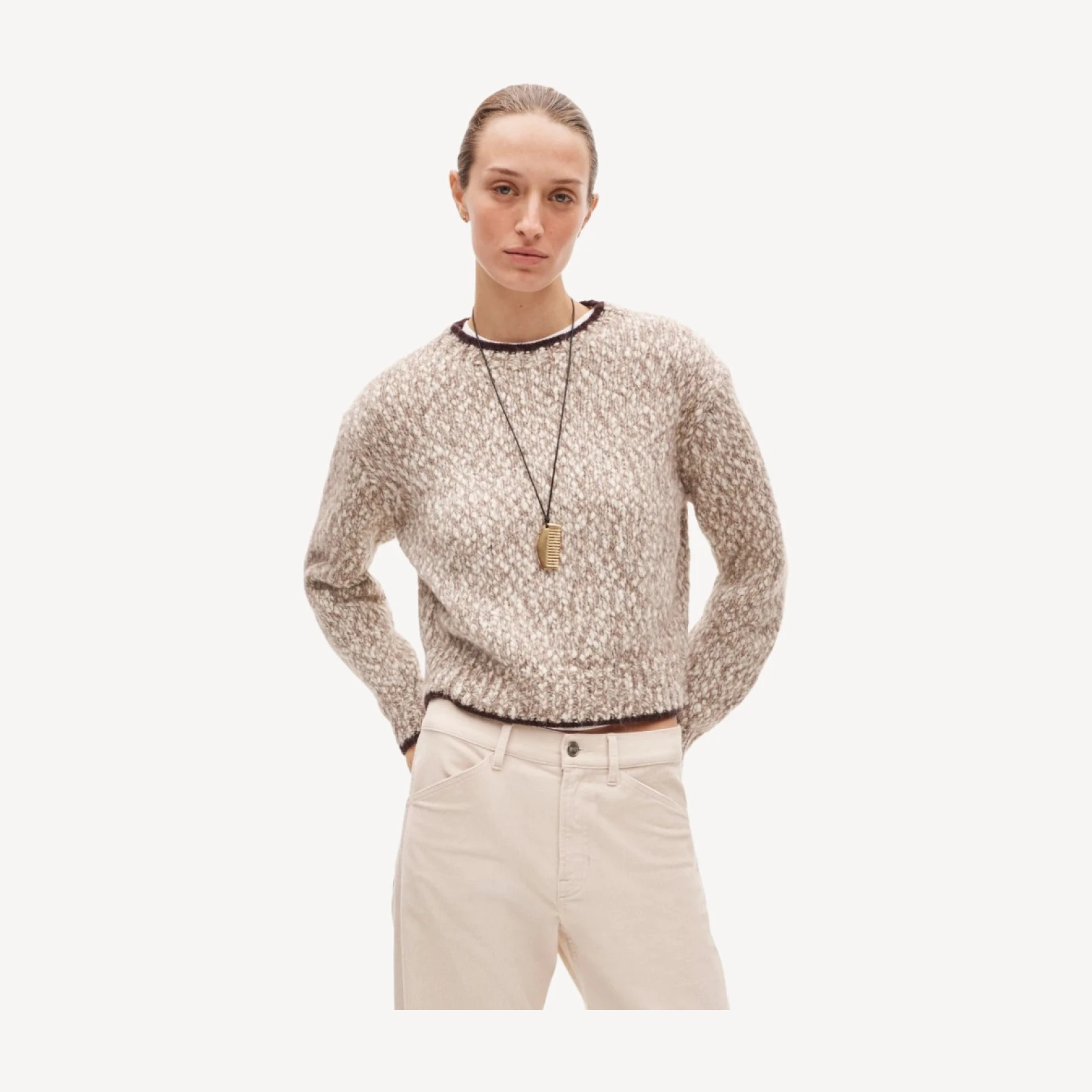 Crewneck sweater in Italian wool blend