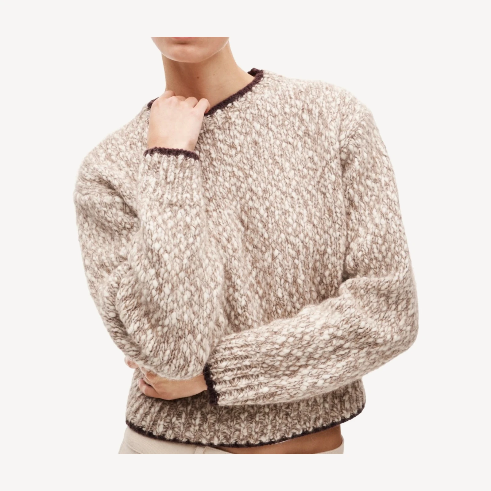 Crewneck sweater in Italian wool blend