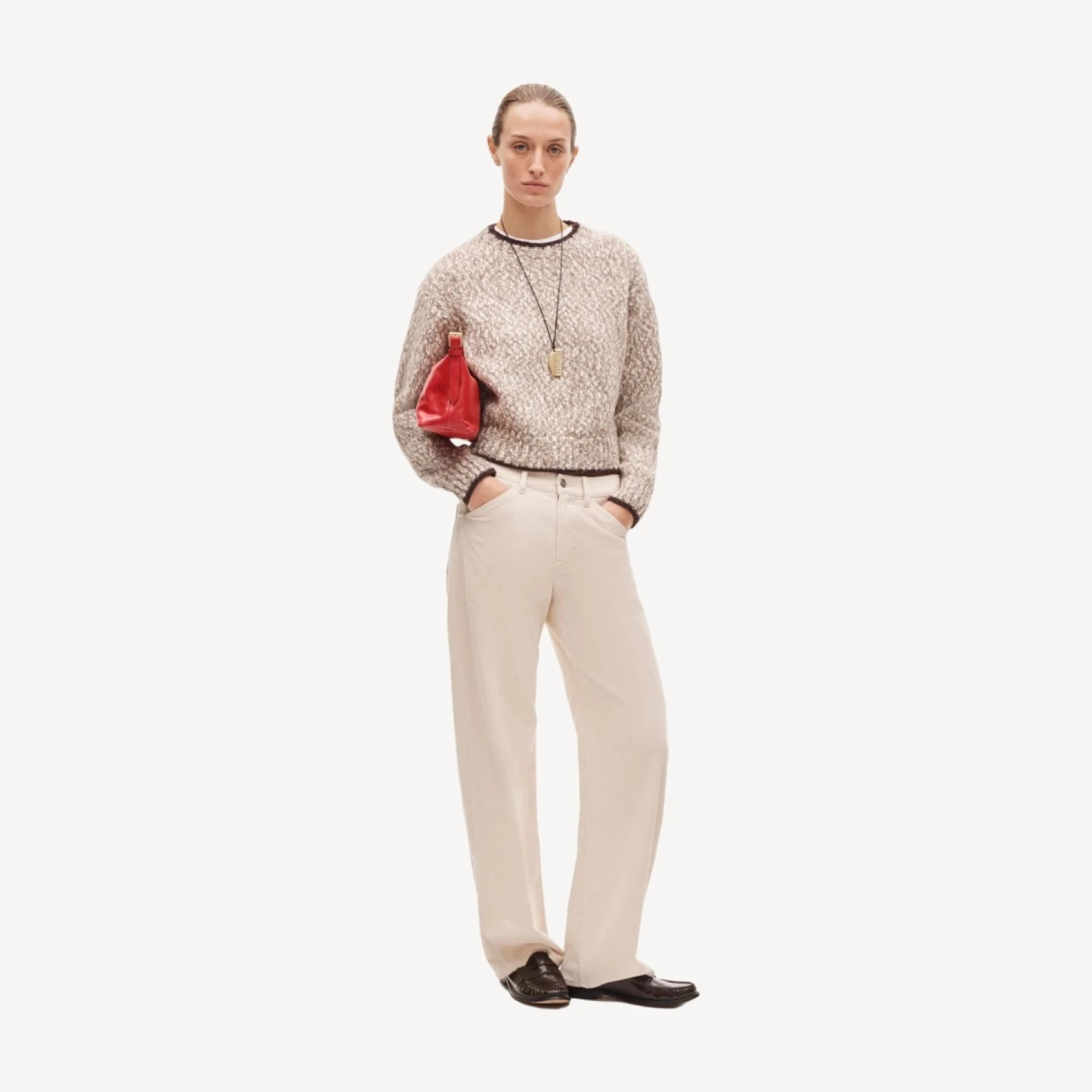 Crewneck sweater in Italian wool blend