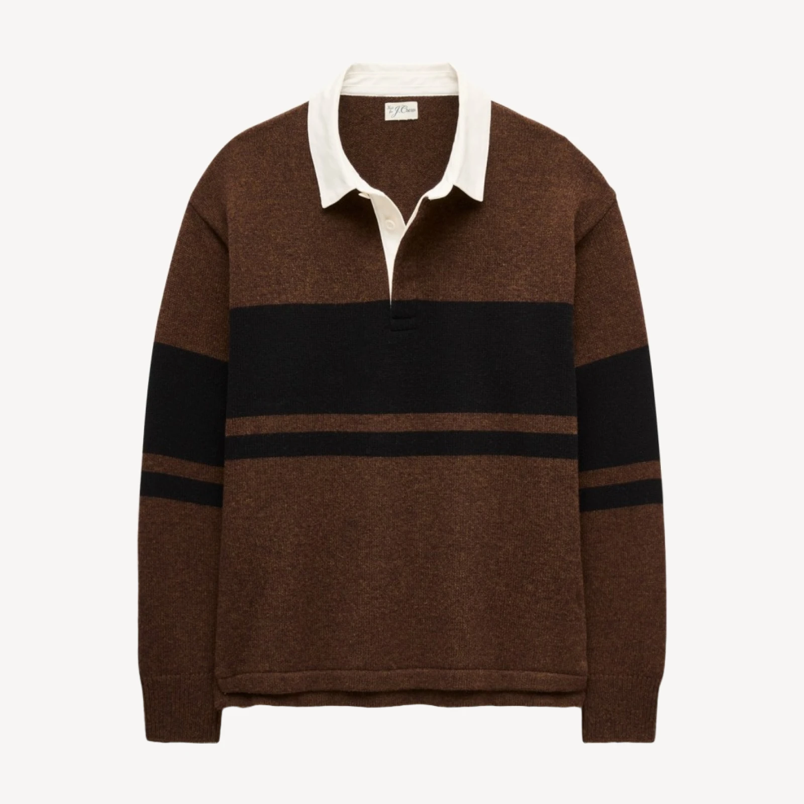 Wool rugby sweater in stripe