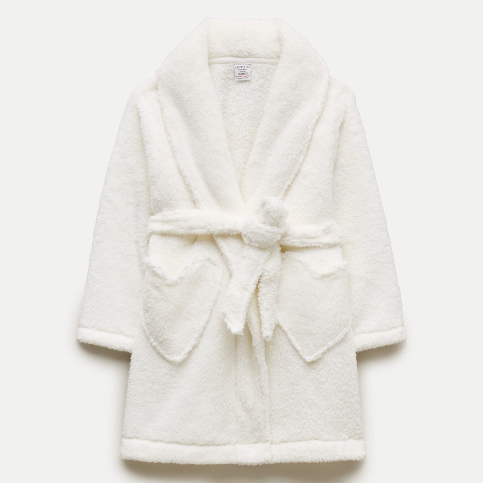 Girls' fleece heart-pocket robe