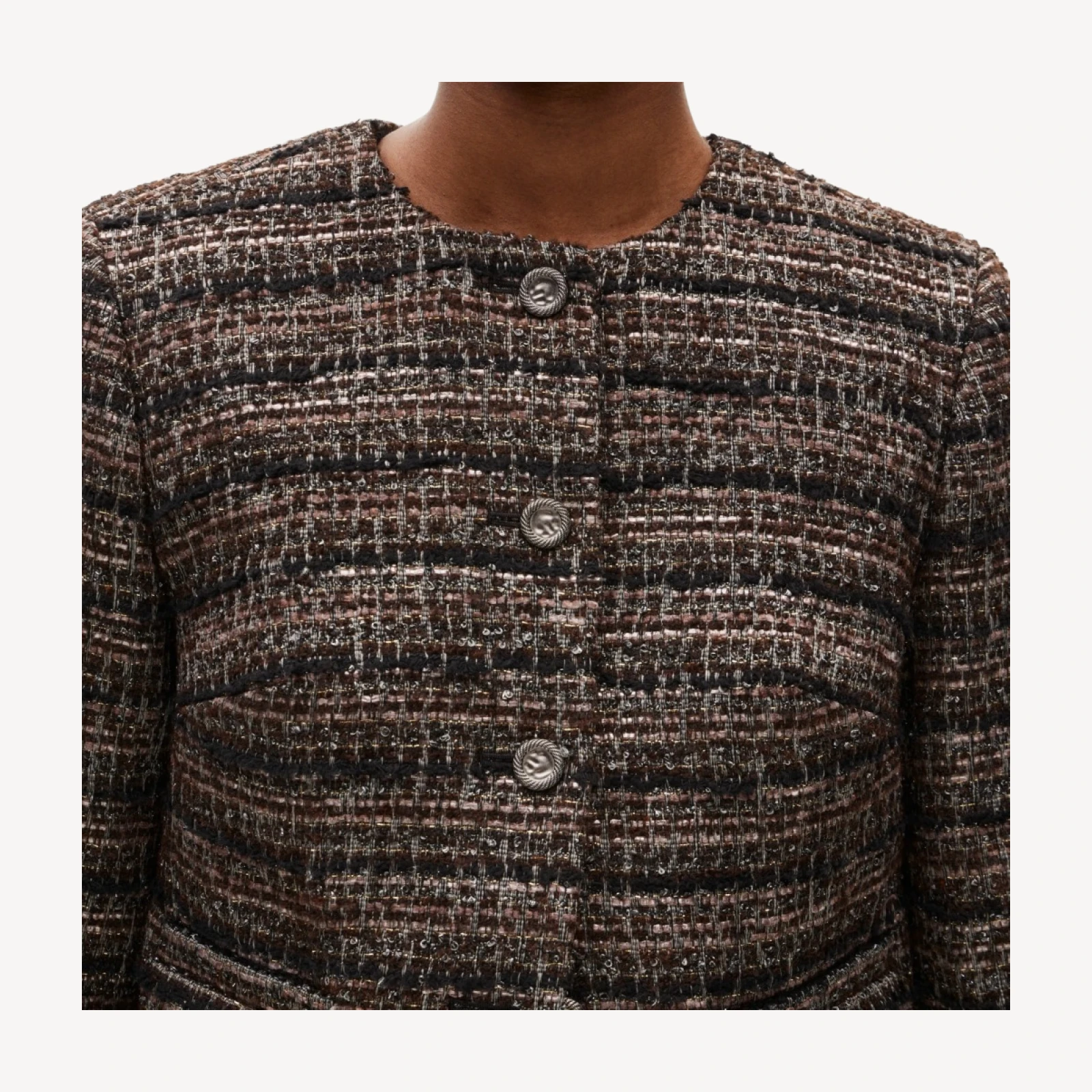 Lady jacket in striped tweed