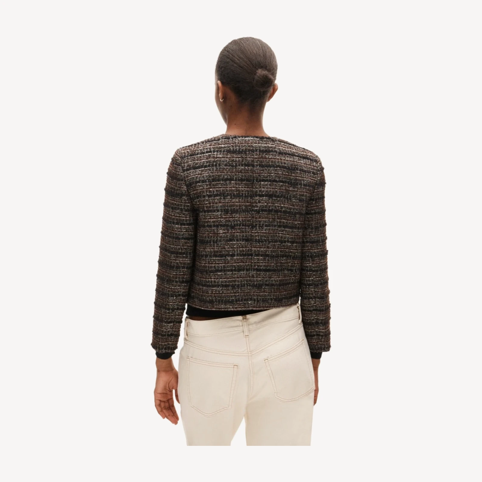 Lady jacket in striped tweed