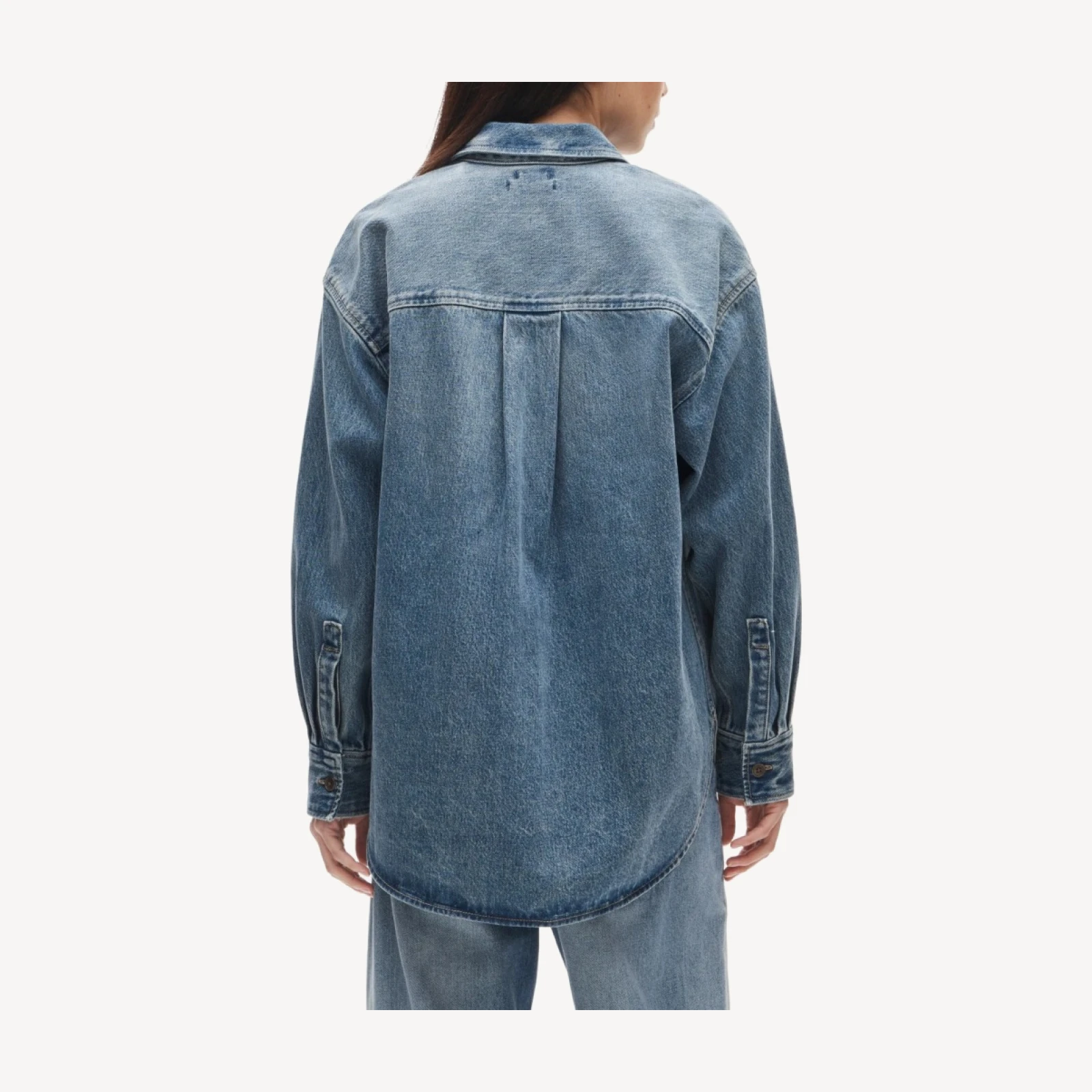 Étienne oversized button-up shirt in denim