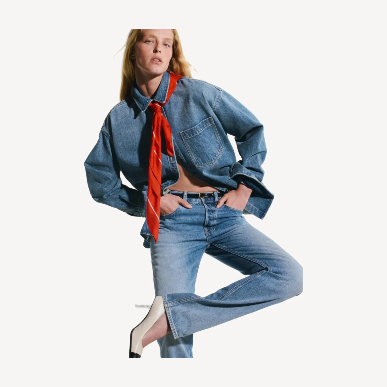 Étienne oversized button-up shirt in denim