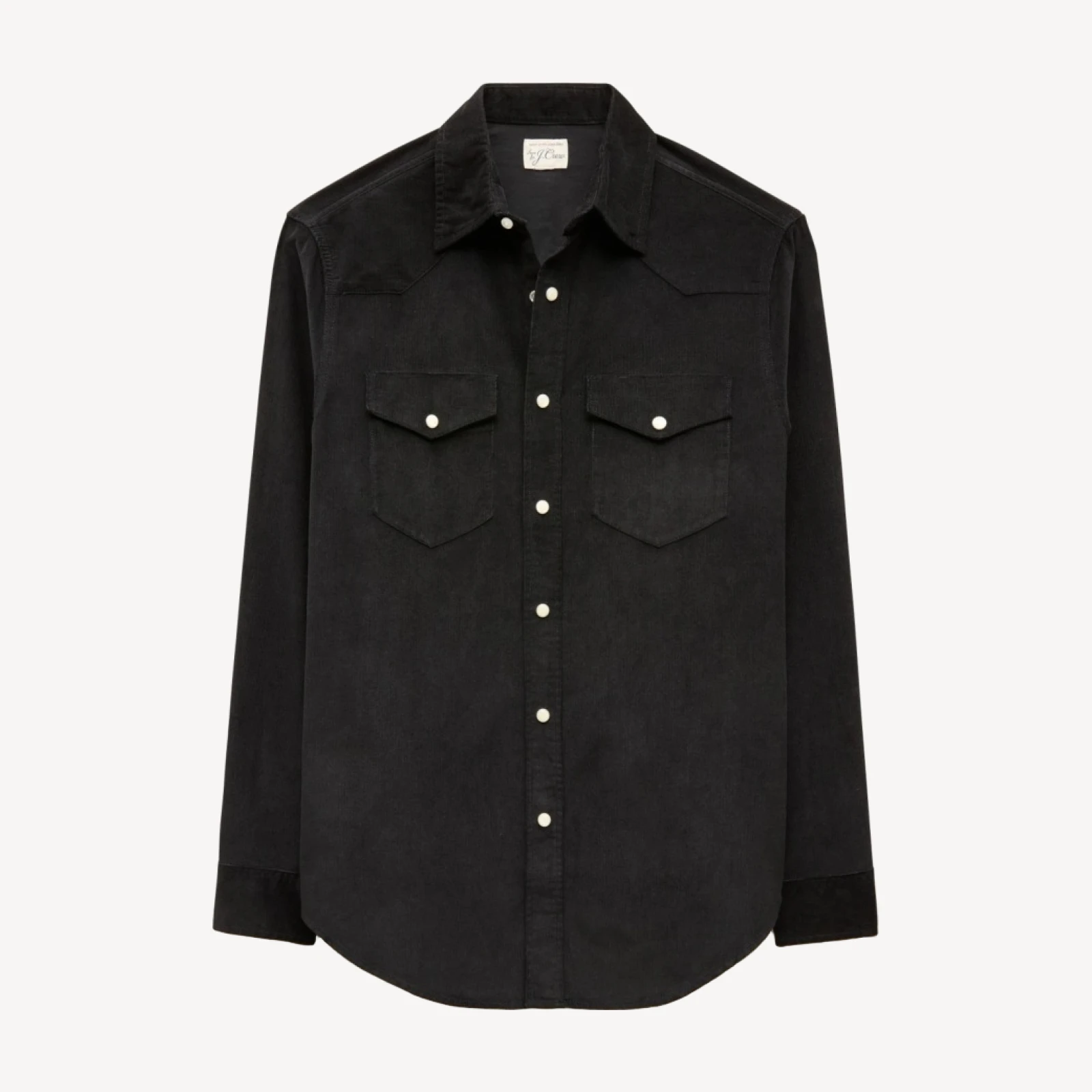 Fine-wale corduroy western shirt