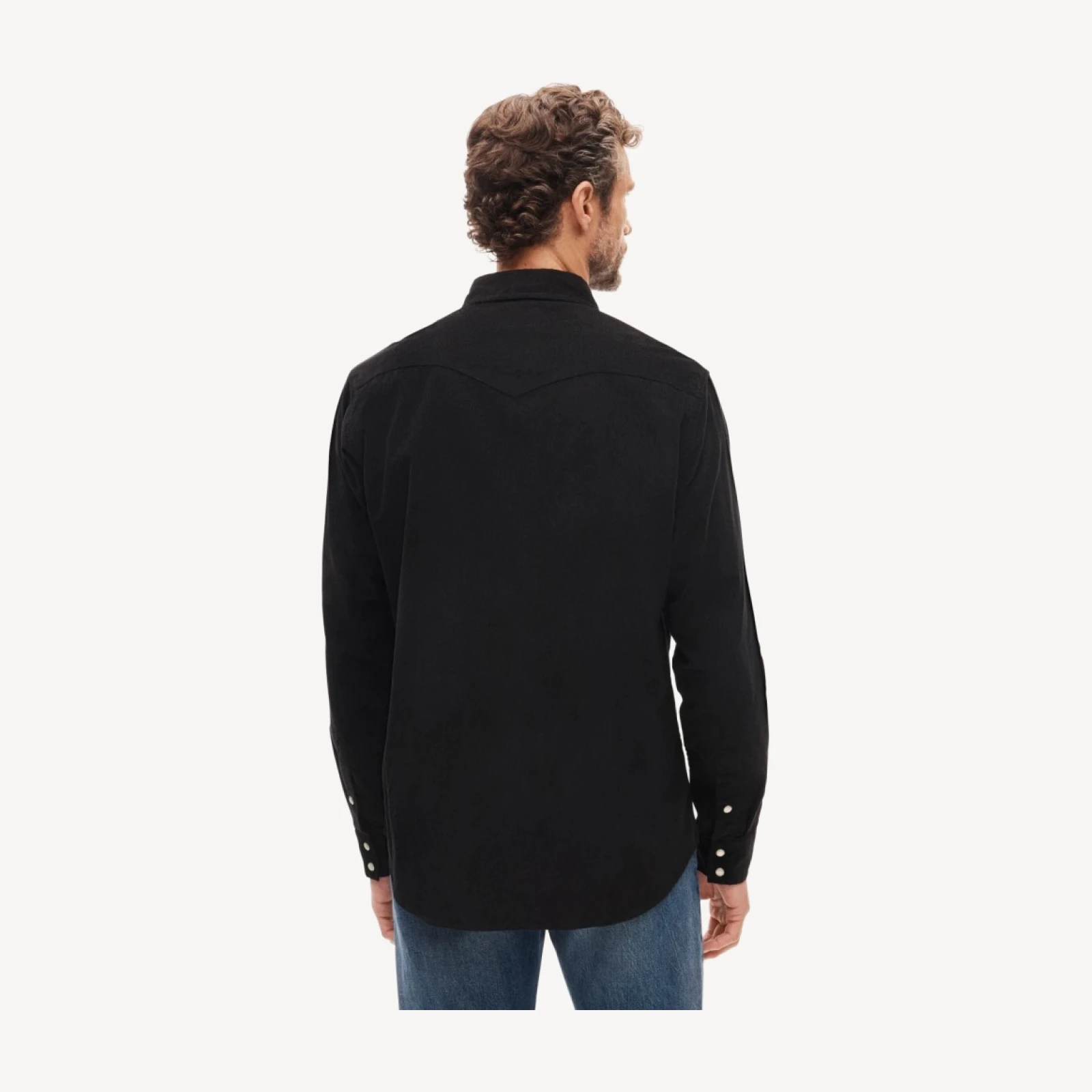 Fine-wale corduroy western shirt
