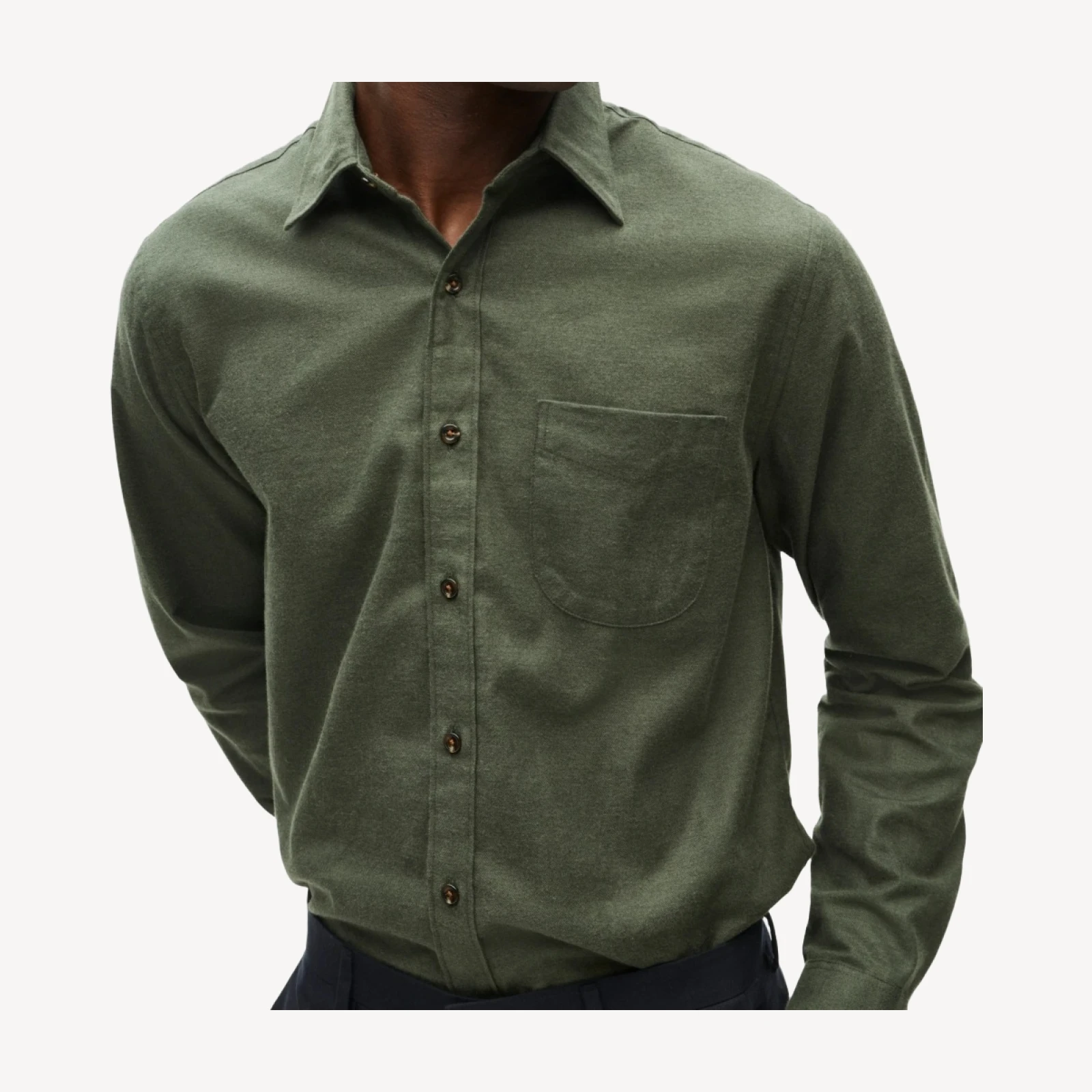 Madison cotton-blend twill shirt