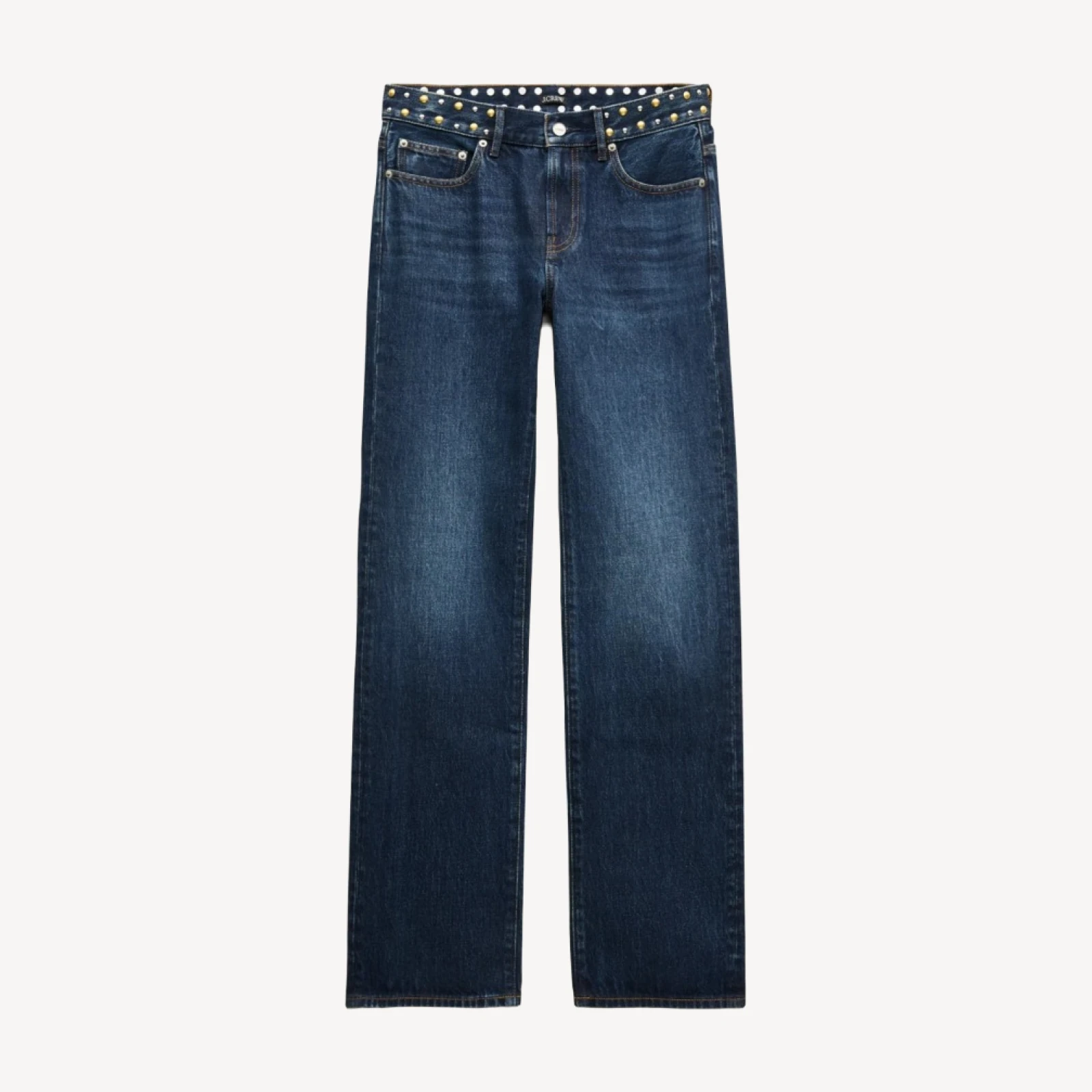 Embellished lowrider jean