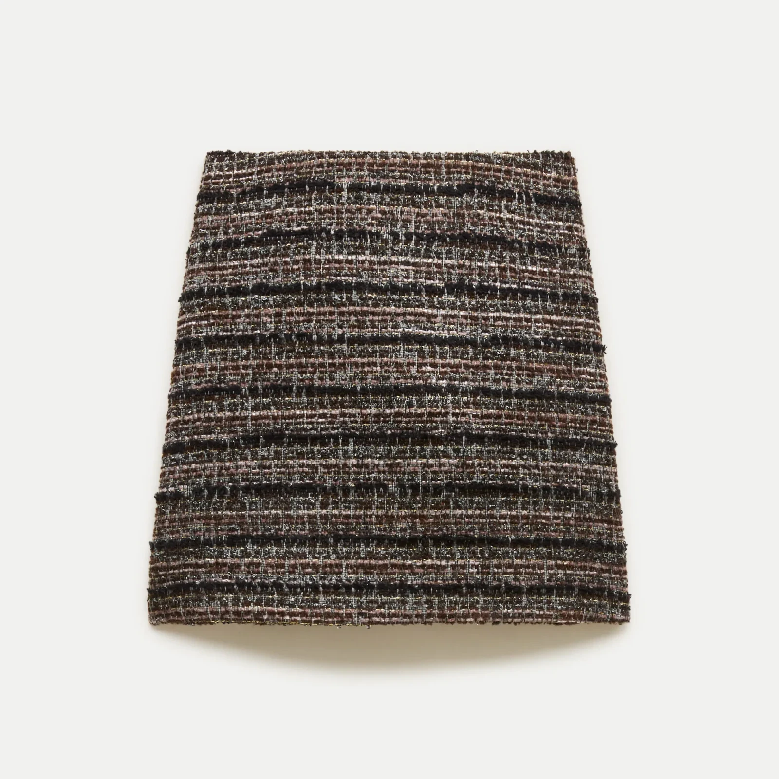 Fairfax mini skirt in striped metallic tweed