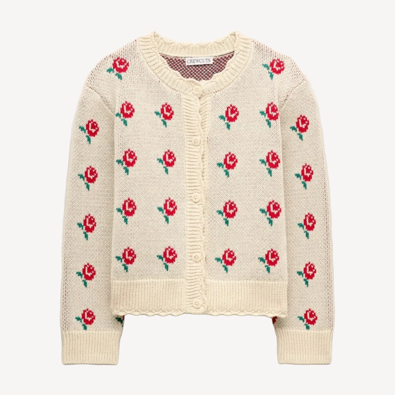 Girls' rosette cardigan in cotton