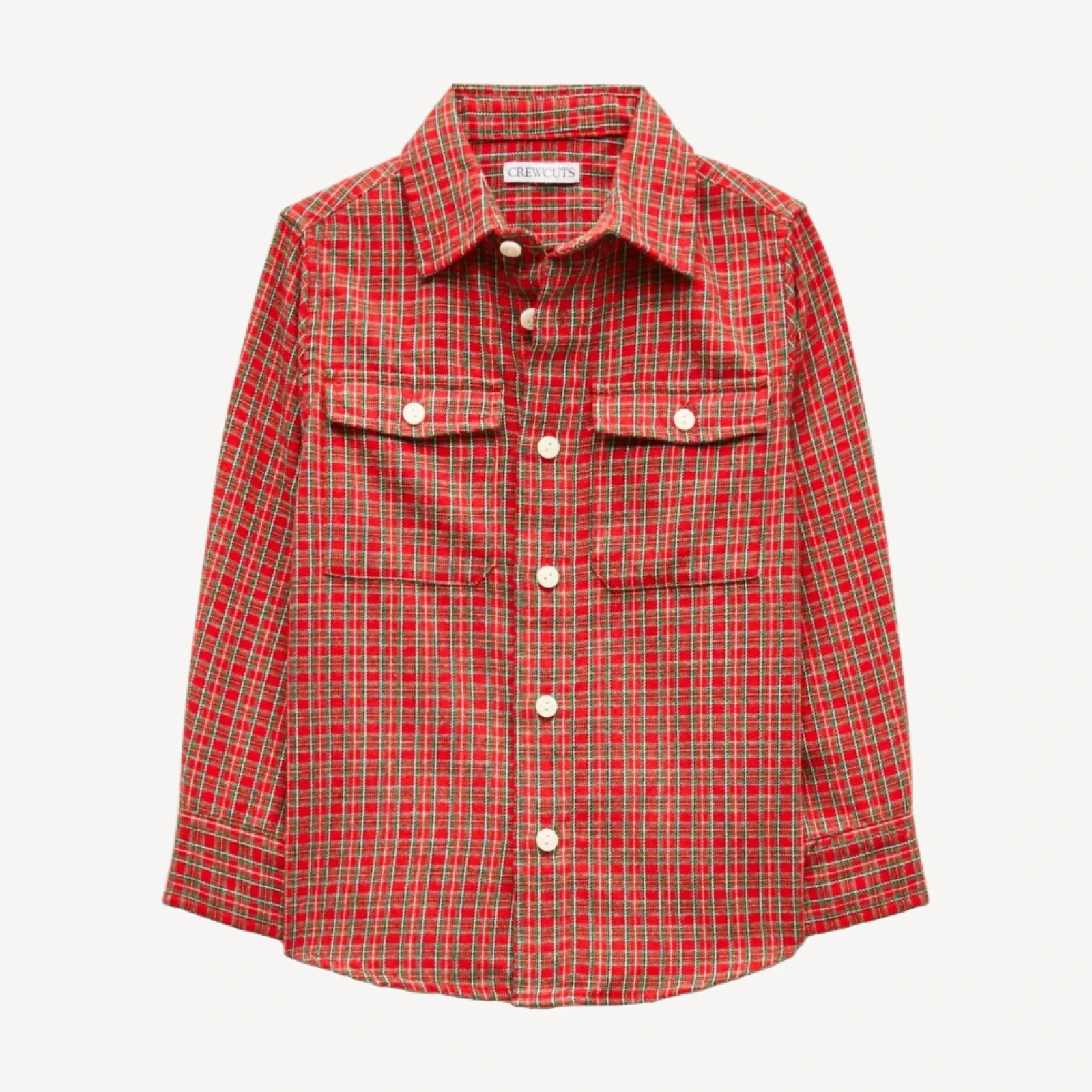 Kids' flannel button-up shirt in plaid