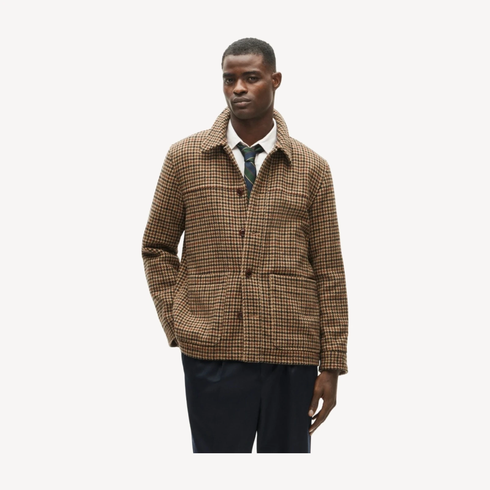 Two-pocket field jacket in wool
