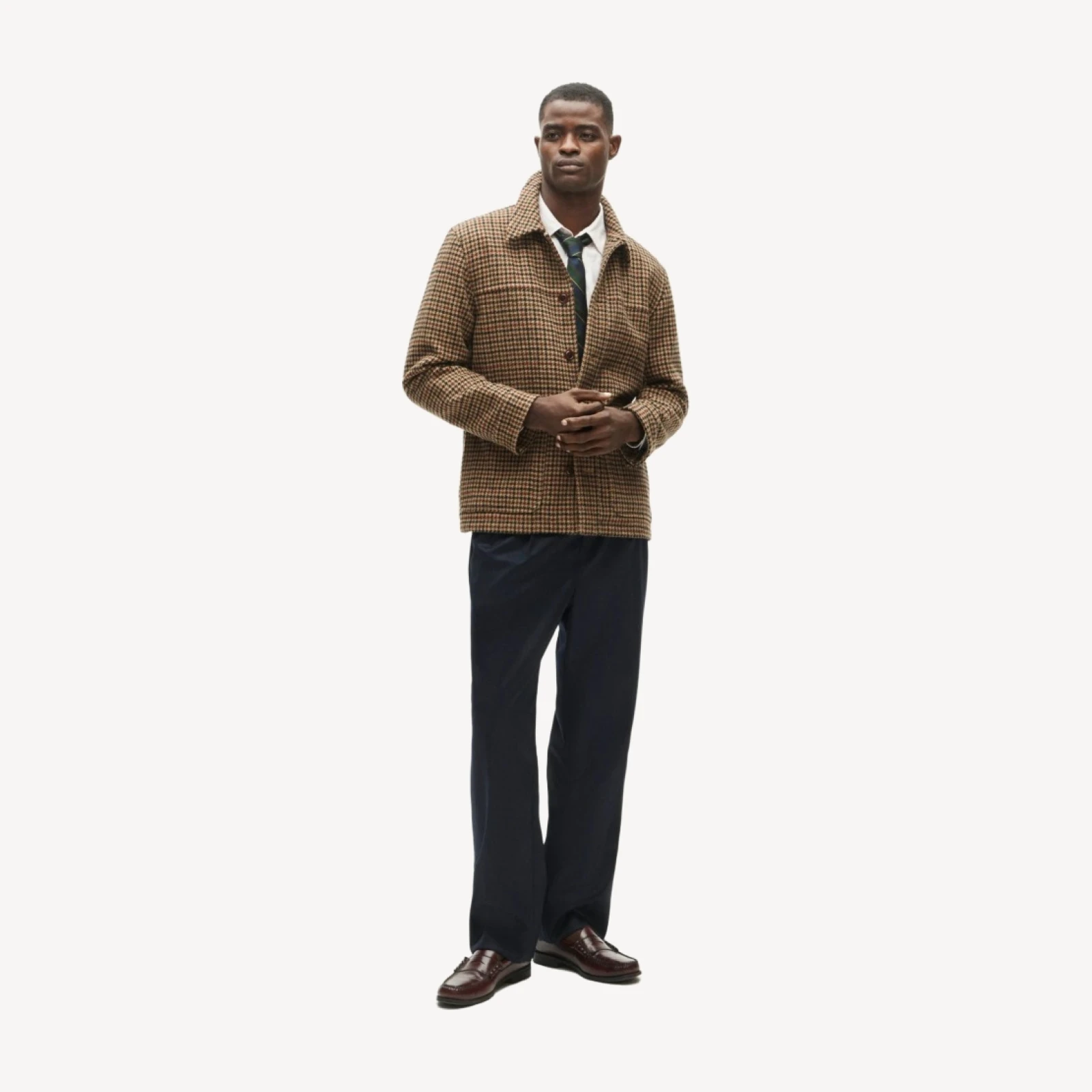 Two-pocket field jacket in wool