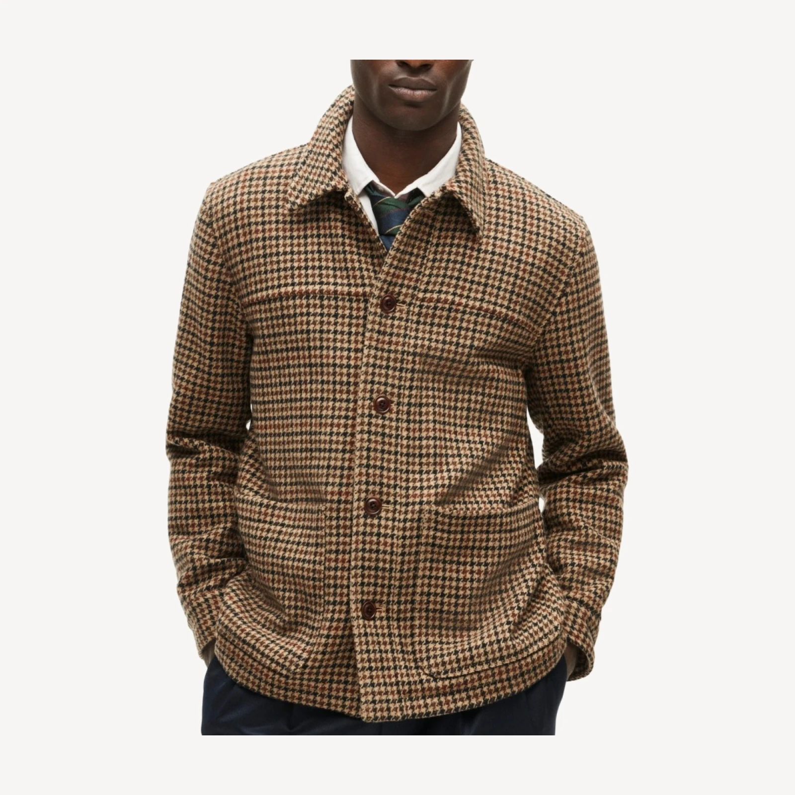 Two-pocket field jacket in wool