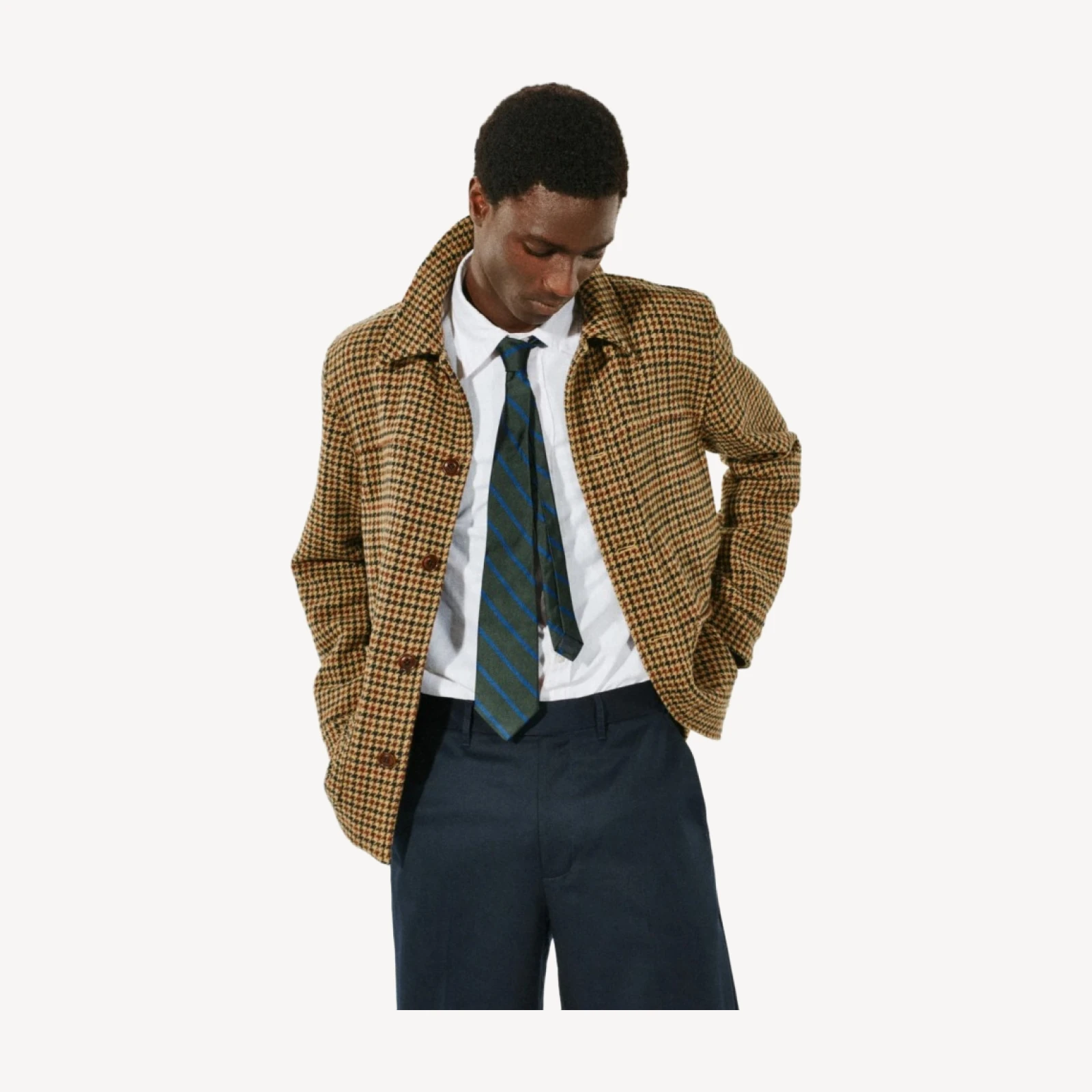 Two-pocket field jacket in wool
