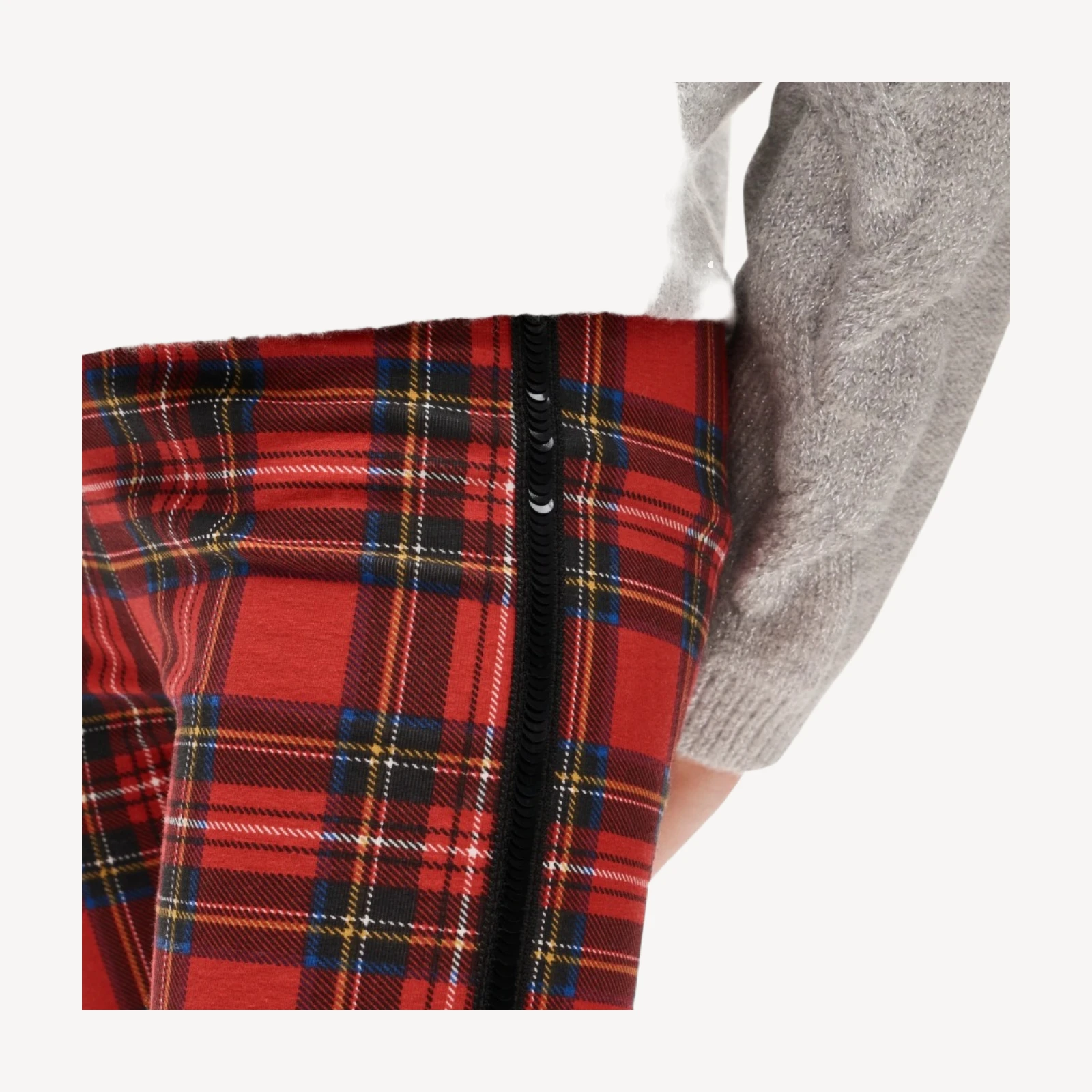 Girls' Everyday leggings with sequin tuxedo stripe