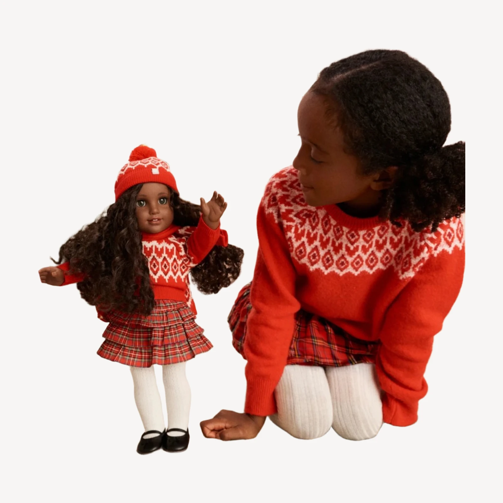 American Girl® x J.Crew Fair Isle hearts sweater for girls