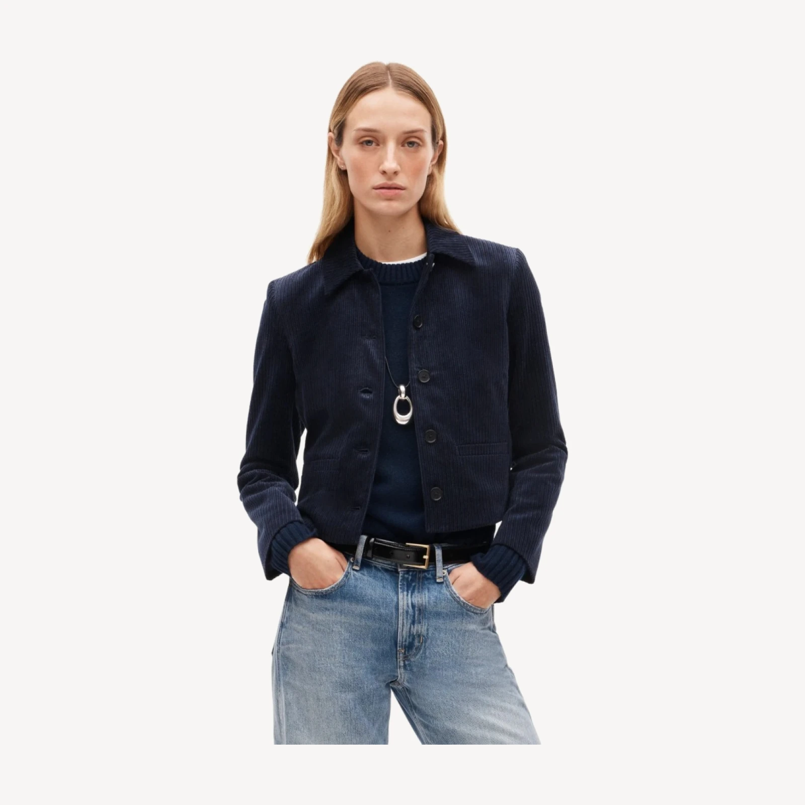 Lady jacket in velvety corduroy