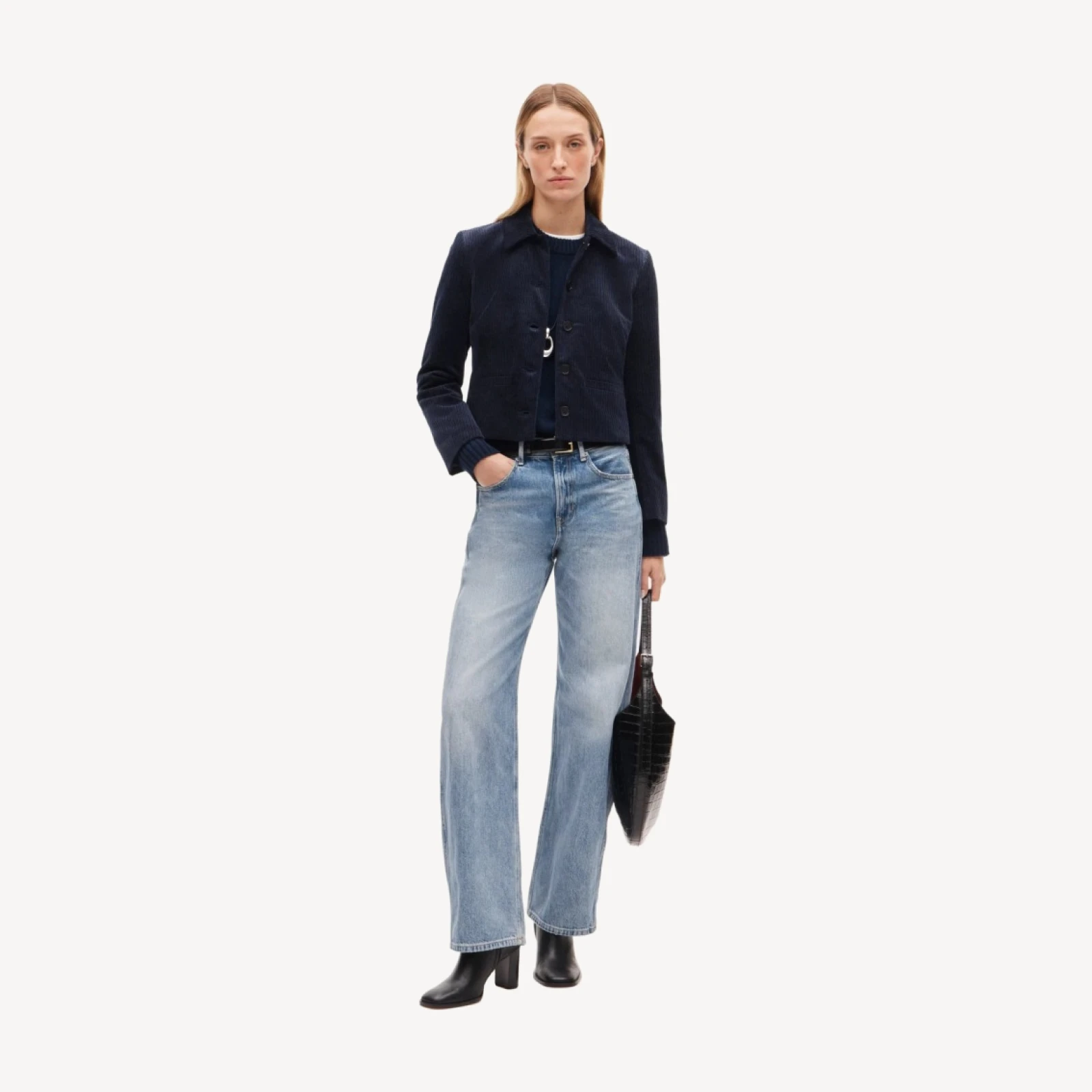 Lady jacket in velvety corduroy