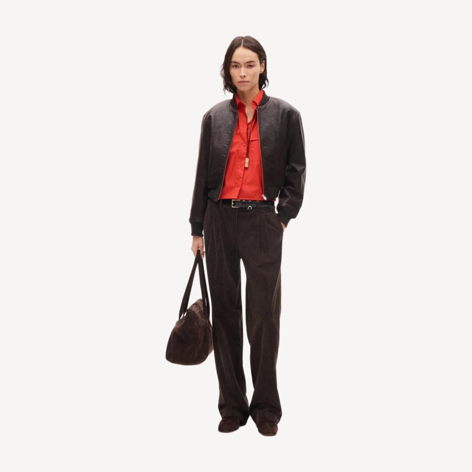 Essential trouser in velvety corduroy