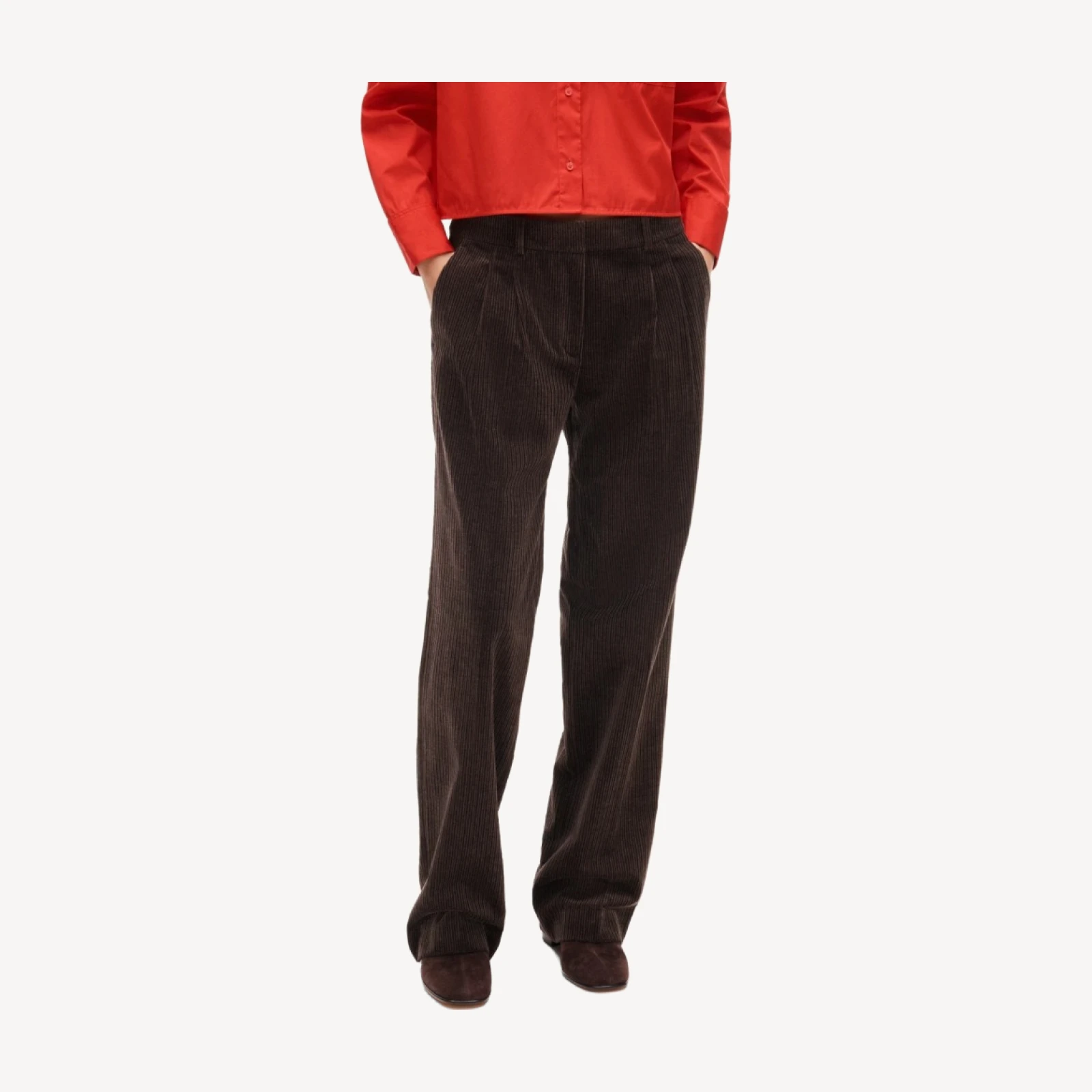 Essential trouser in velvety corduroy