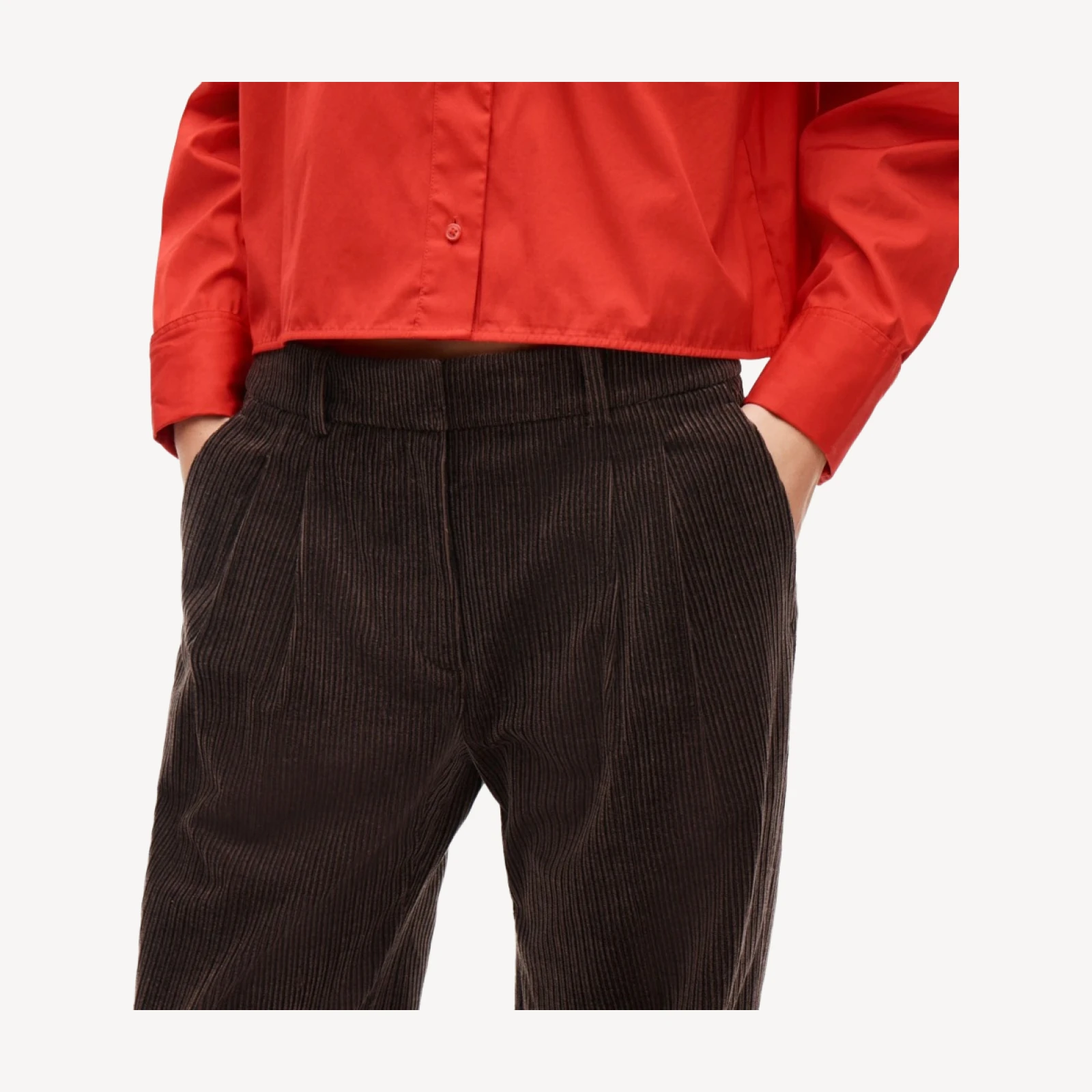 Essential trouser in velvety corduroy